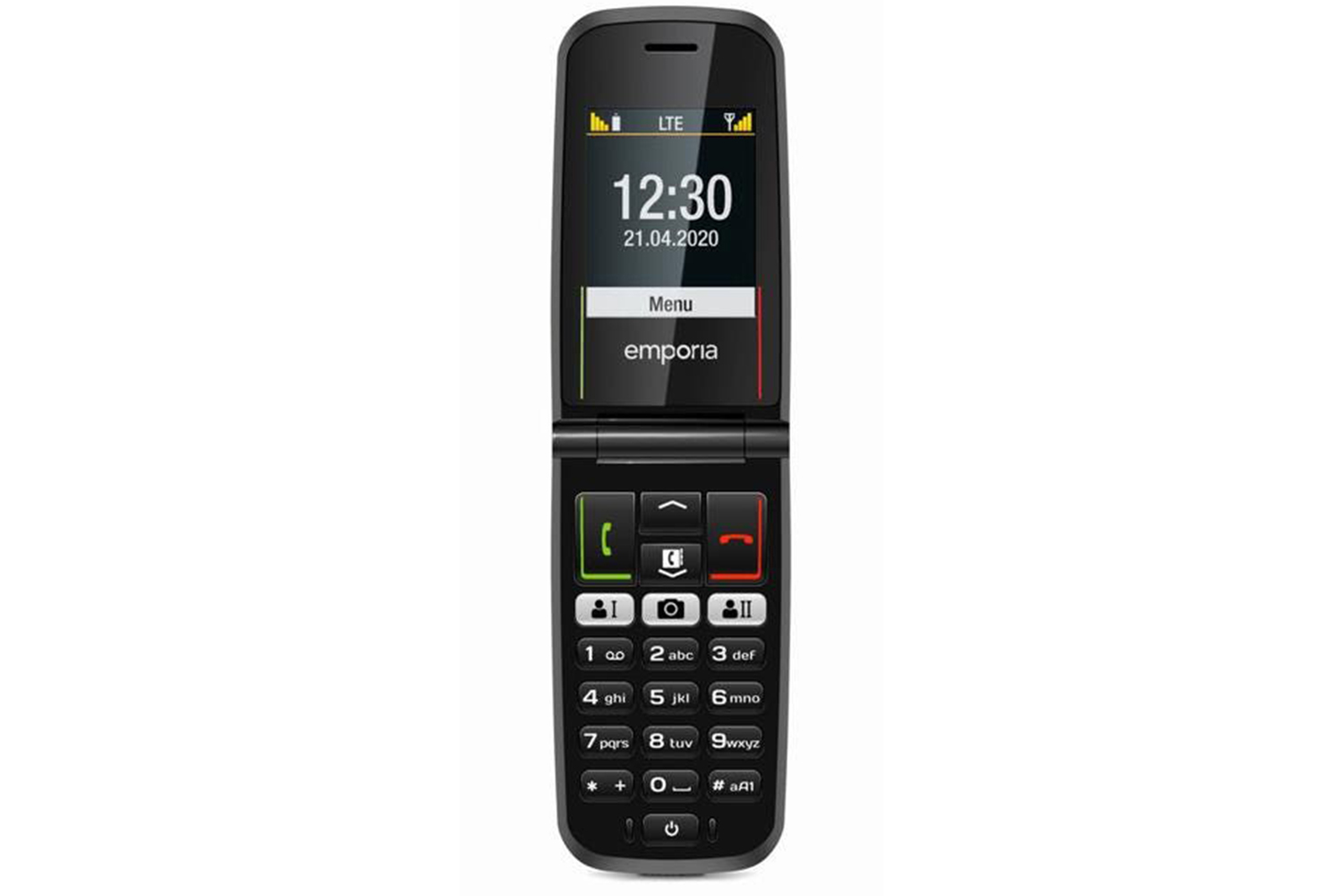 Emporia ACTIVEglam 4G Flip Mobile Phone | Black