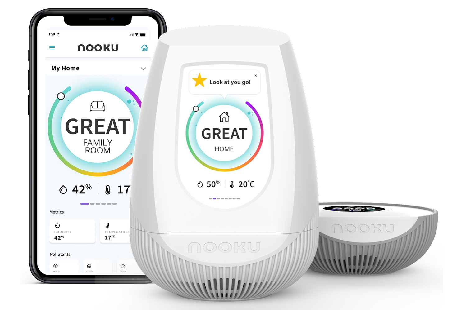Nooku Air Quality Multi-Room Monitor Kit