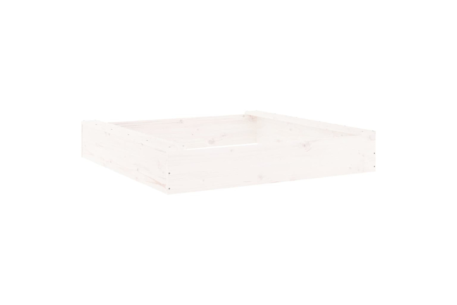 vidaXL 825031 Sandbox With Seats White Square Solid Wood Pine