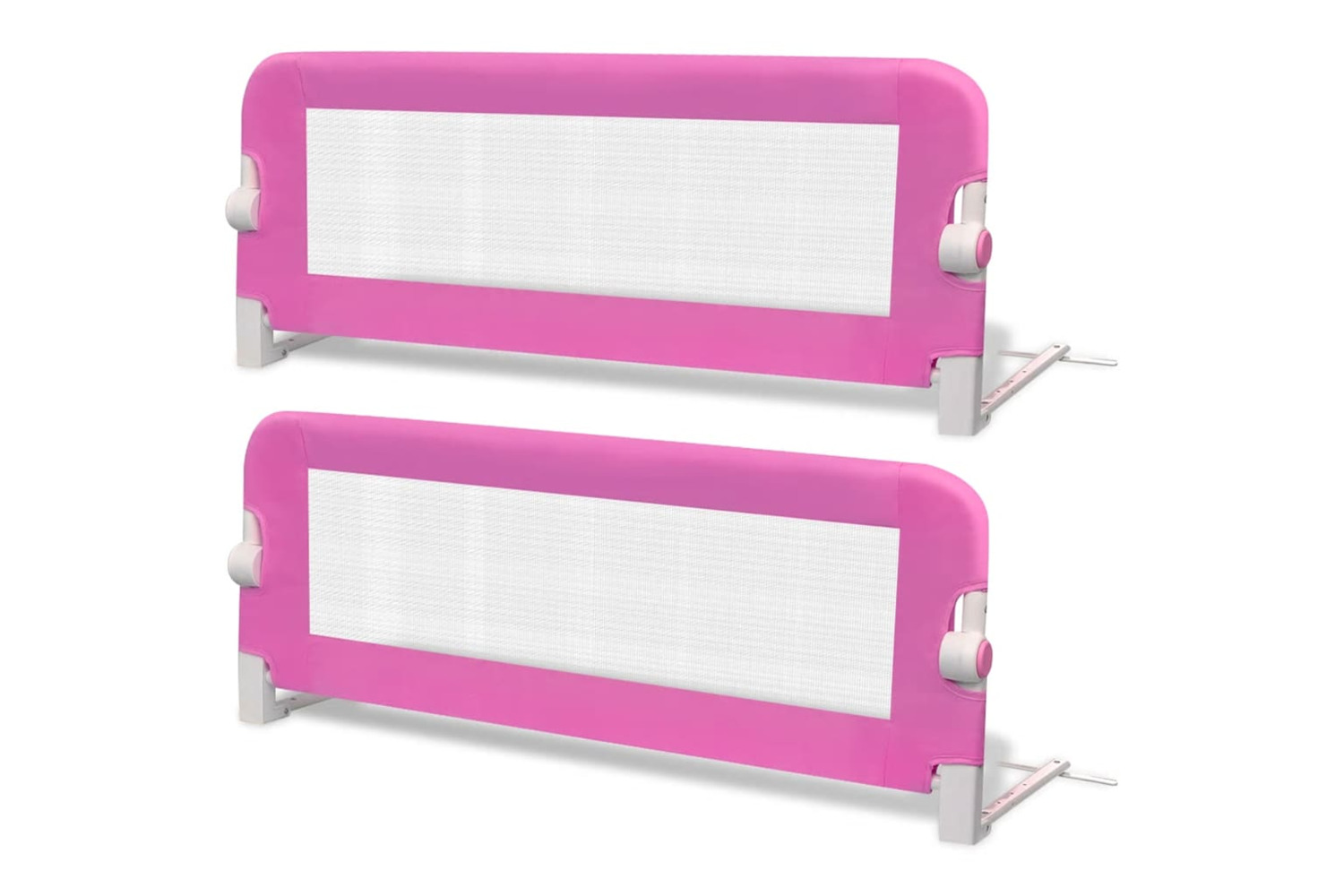 Vidaxl Toddler Safety Bed Rail 2 Pcs Pink 102x42 Cm