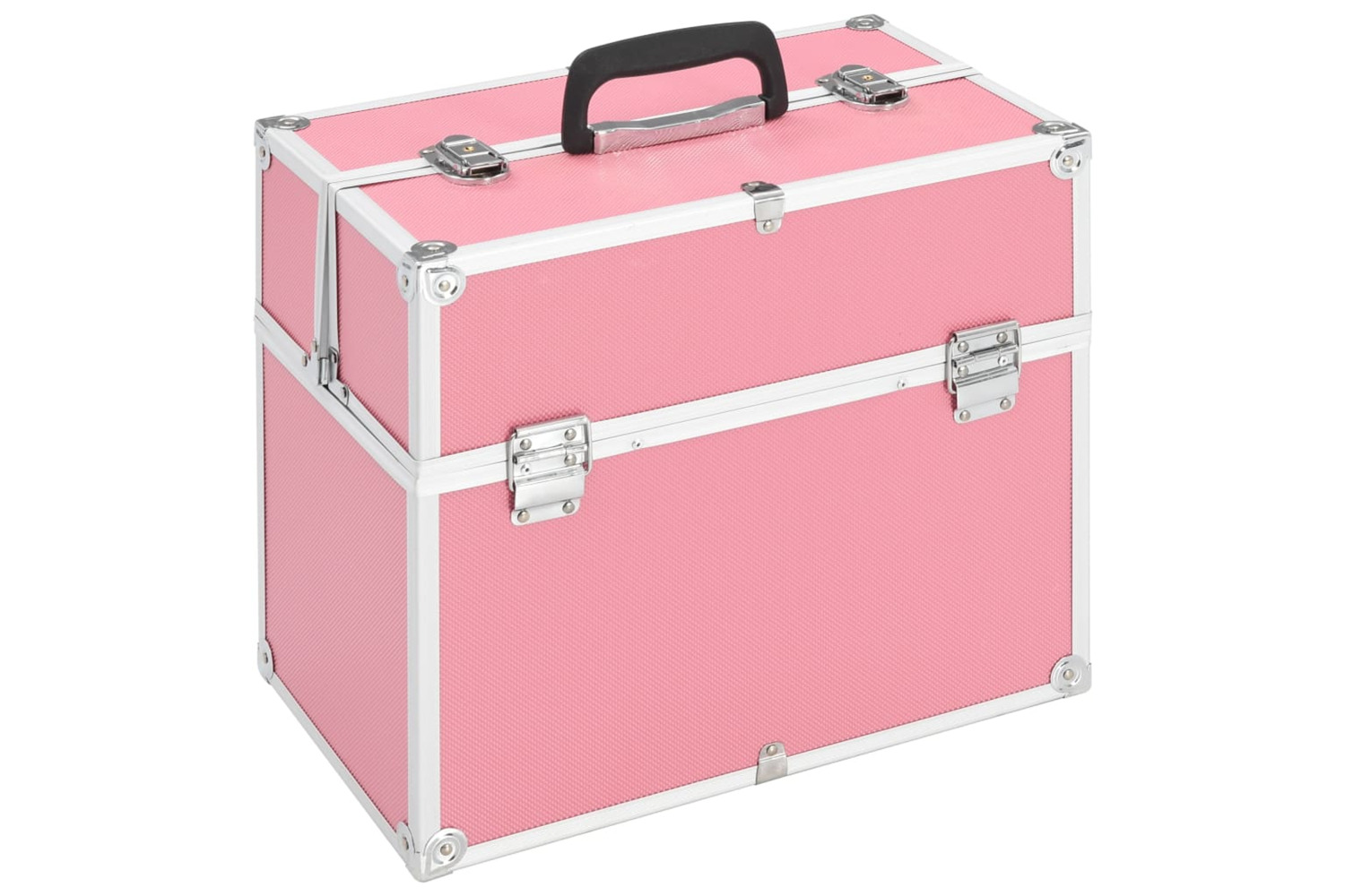 vidaXL 91834 Make-up Case 38x23x34cm Pink Aluminium