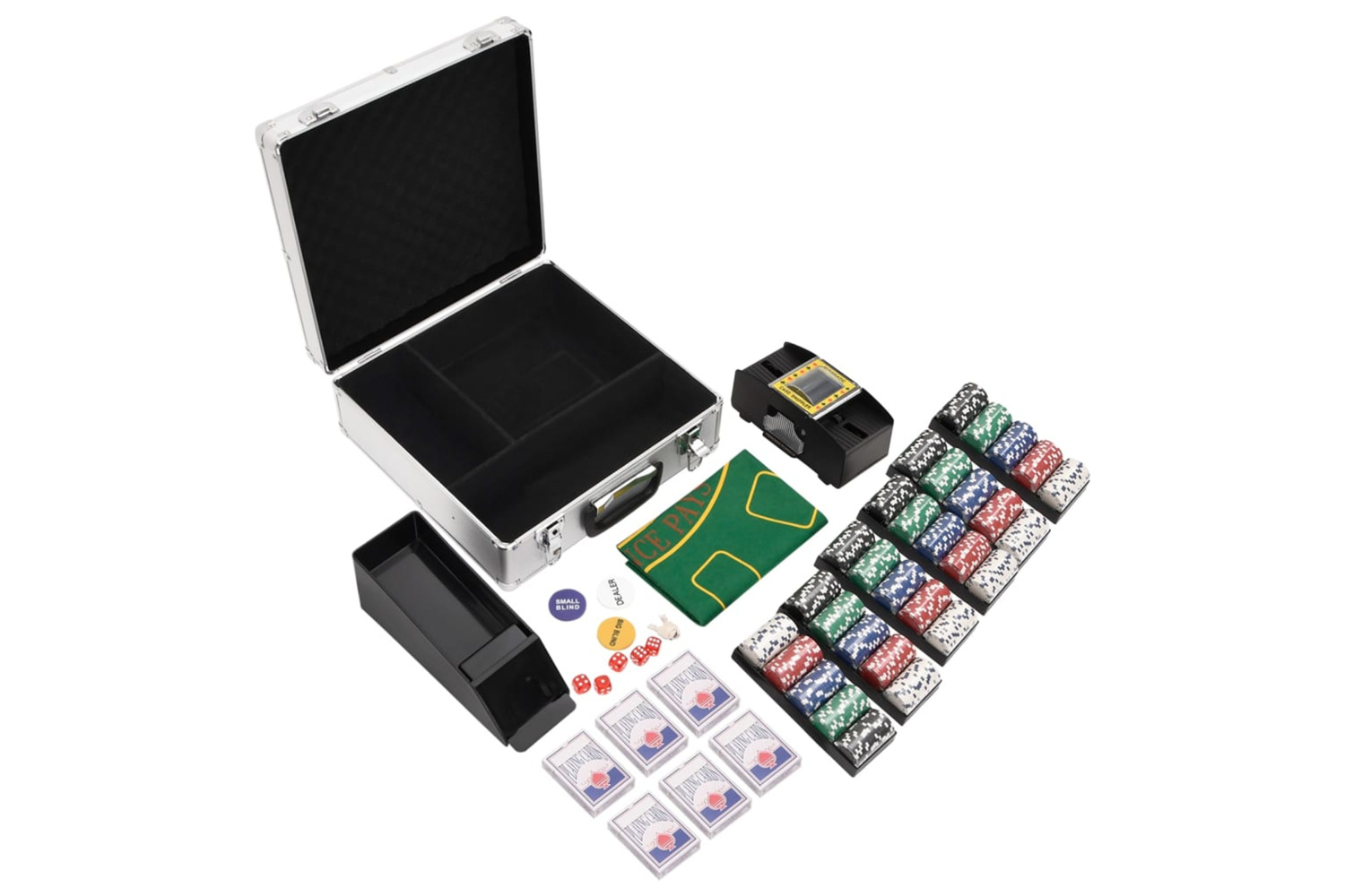 vidaXL 80414 Poker Chip Set 600 Pcs 11.5 G