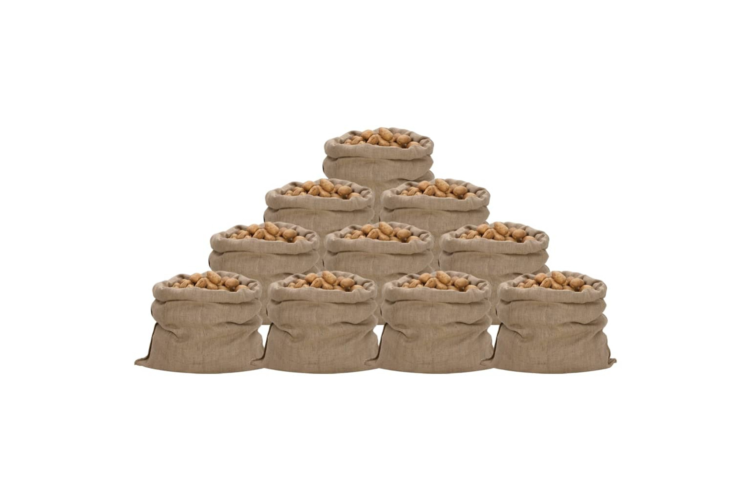 vidaXL 155788 Jute Sacks 10 Pcs 100x110cm 100% Jute 340 Gsm