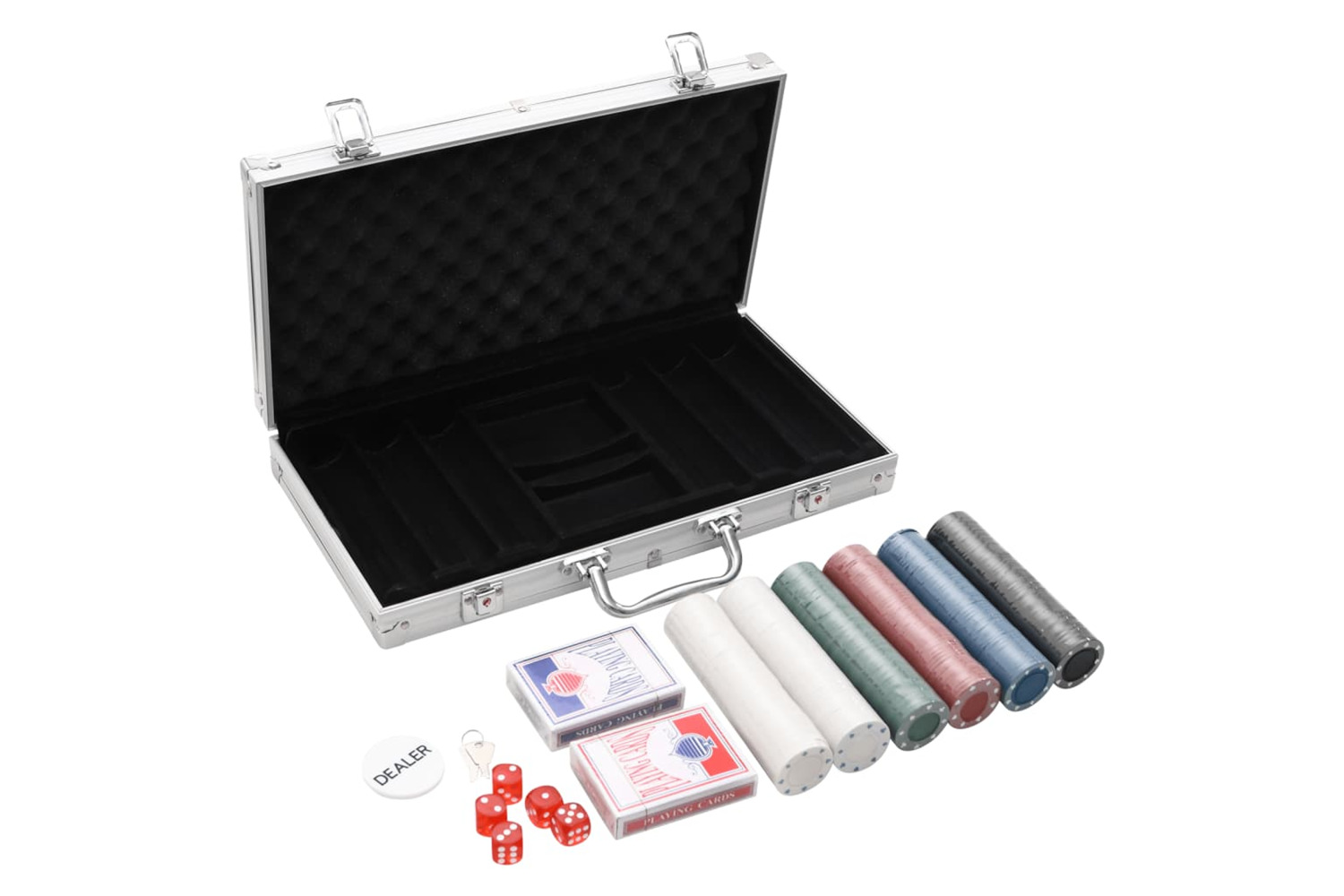 vidaXL 80415 Poker Chip Set 300 Pcs 4 G