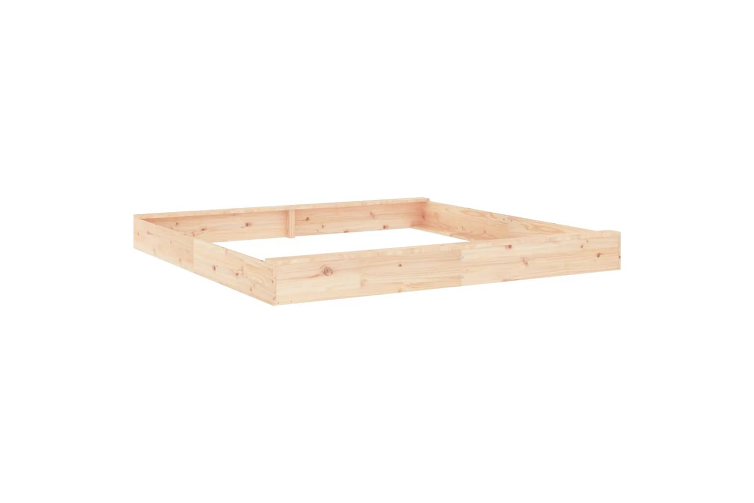 vidaXL 825044 Sandbox With Seats Square Solid Wood Pine