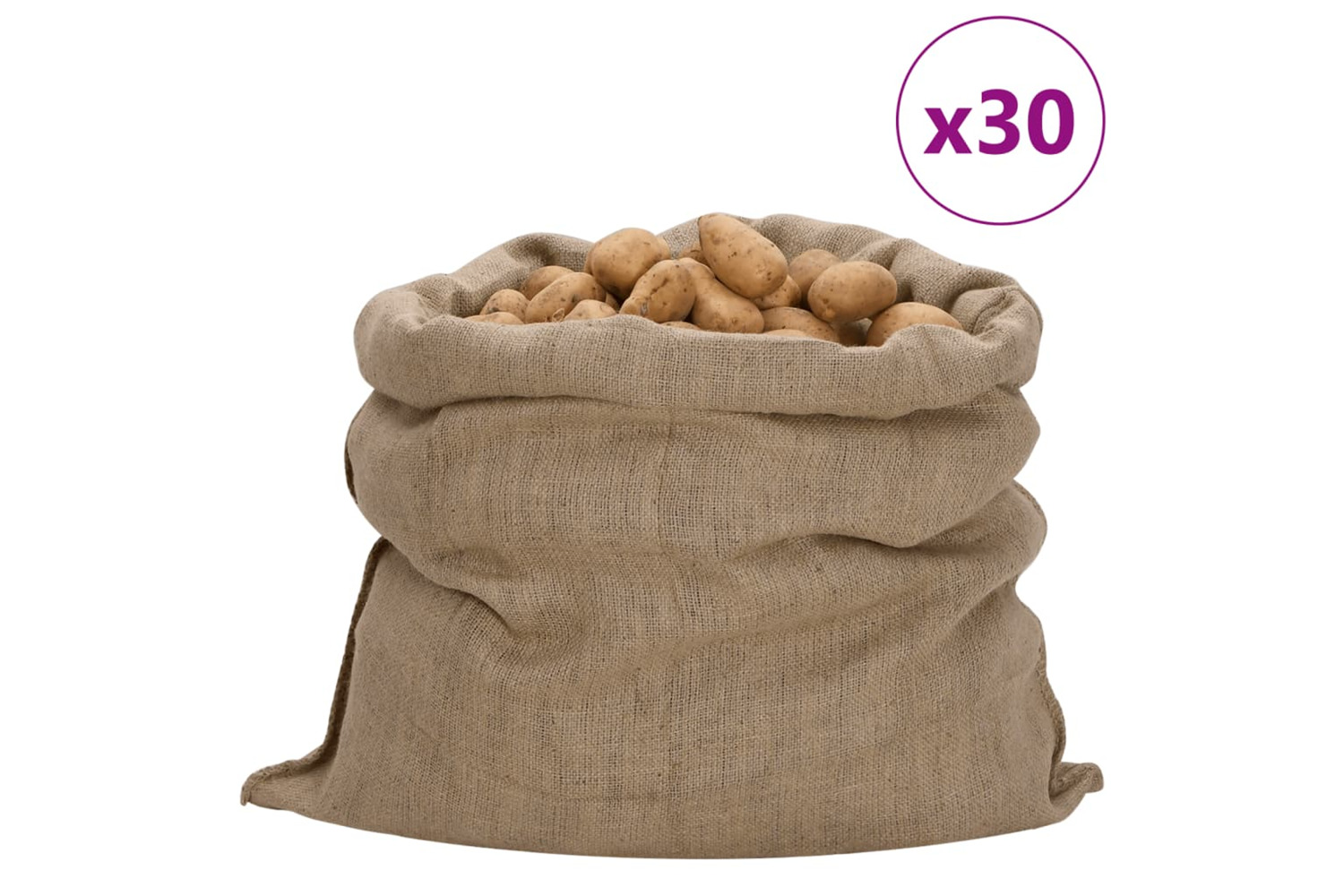 vidaXL 155810 Jute Sacks 30 Pcs 100x110cm 100% Jute 340 Gsm