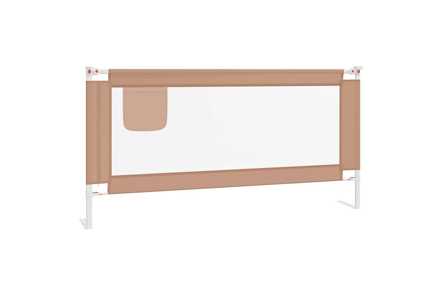 Vidaxl Toddler Safety Bed Rail Taupe 180x25 Cm Fabric