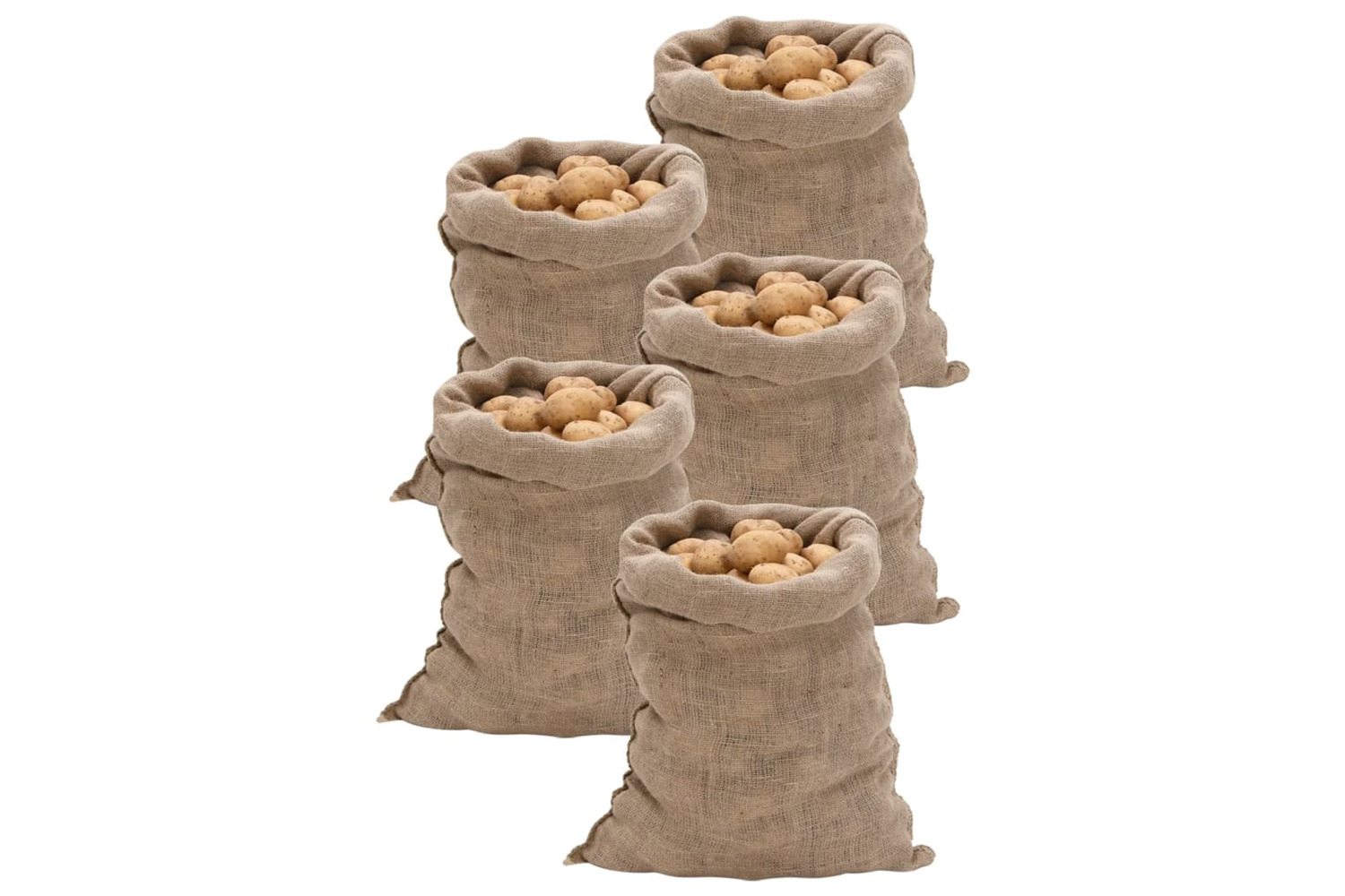 vidaXL 155777 Jute Sacks 5 Pcs 60x105cm 100% Jute 220 Gsm