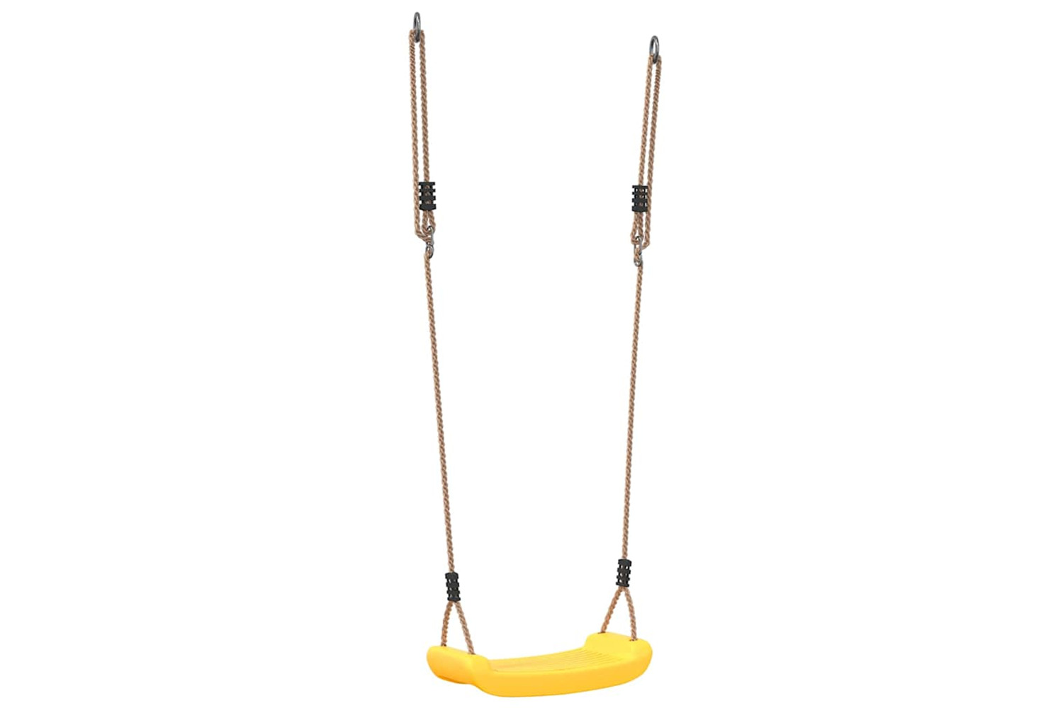 Vidaxl Outdoor Swing Seat For Kids Single With Adjustable Rope Yellow