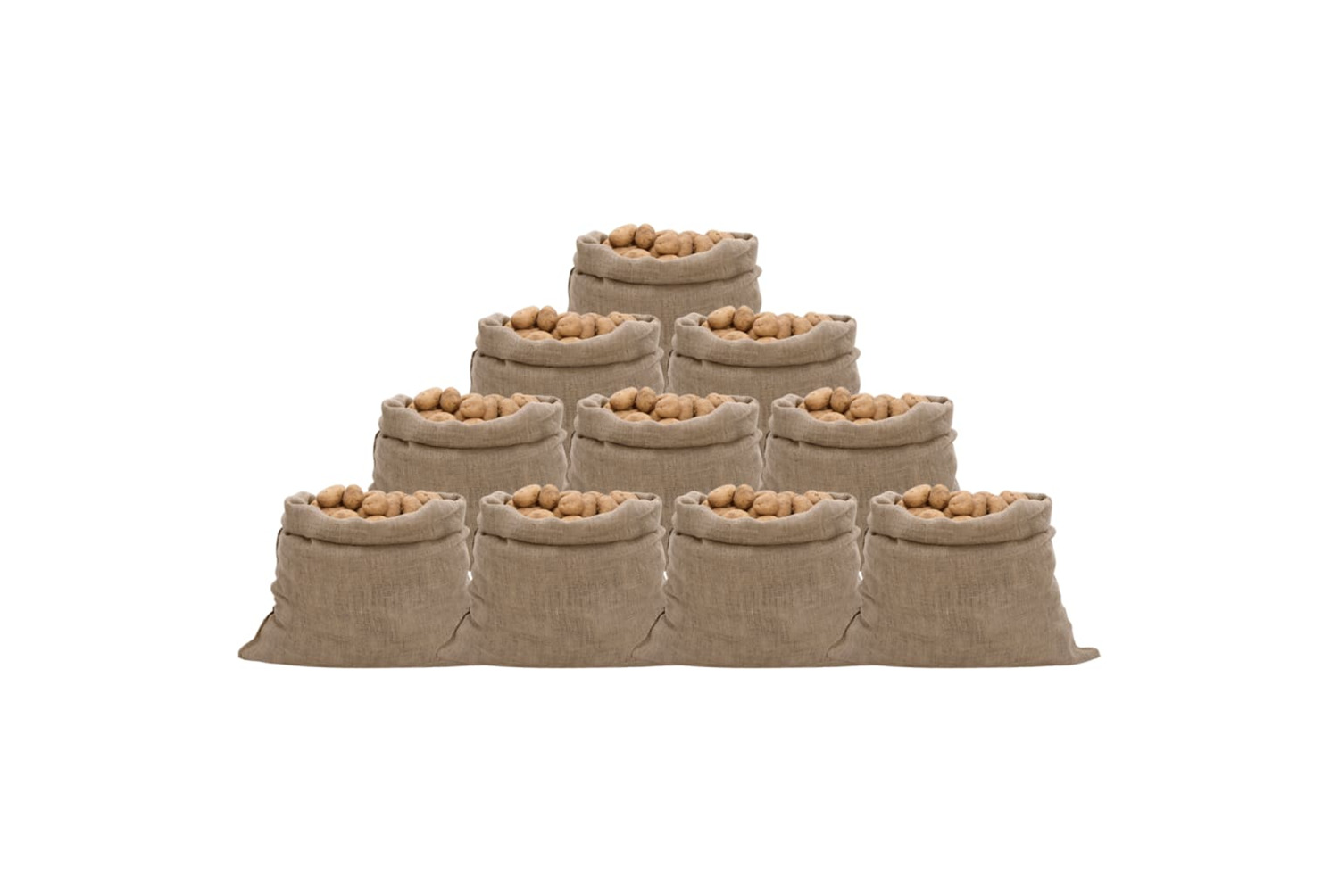 vidaXL 155782 Jute Sacks 10 Pcs 100x110cm 100% Jute 220 Gsm