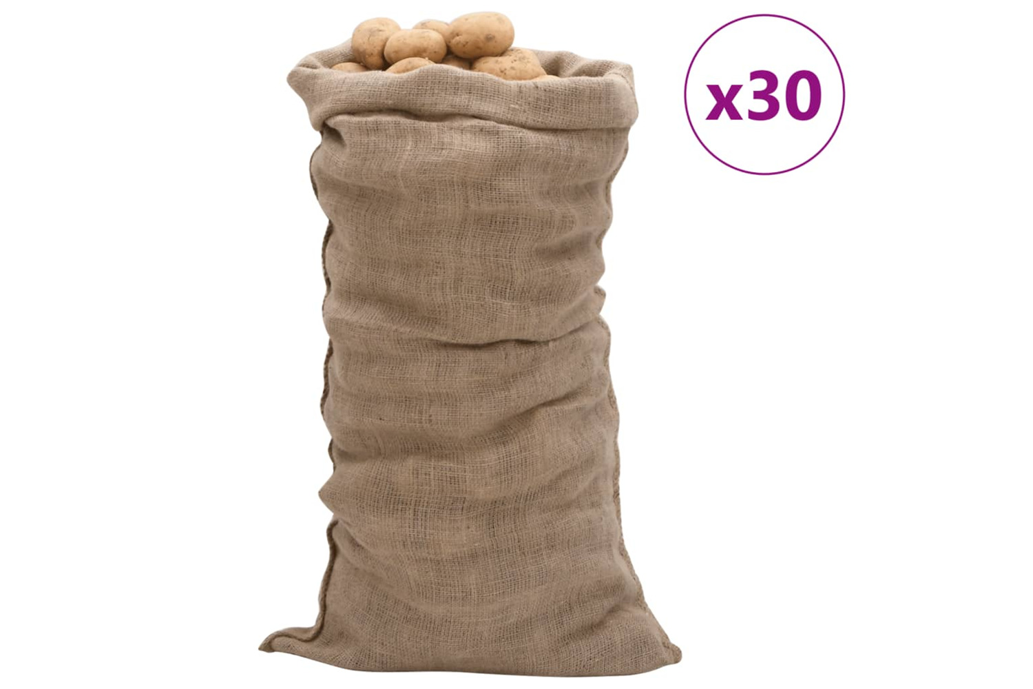 vidaXL 155806 Jute Sacks 30 Pcs 65x135cm 100% Jute 220 Gsm