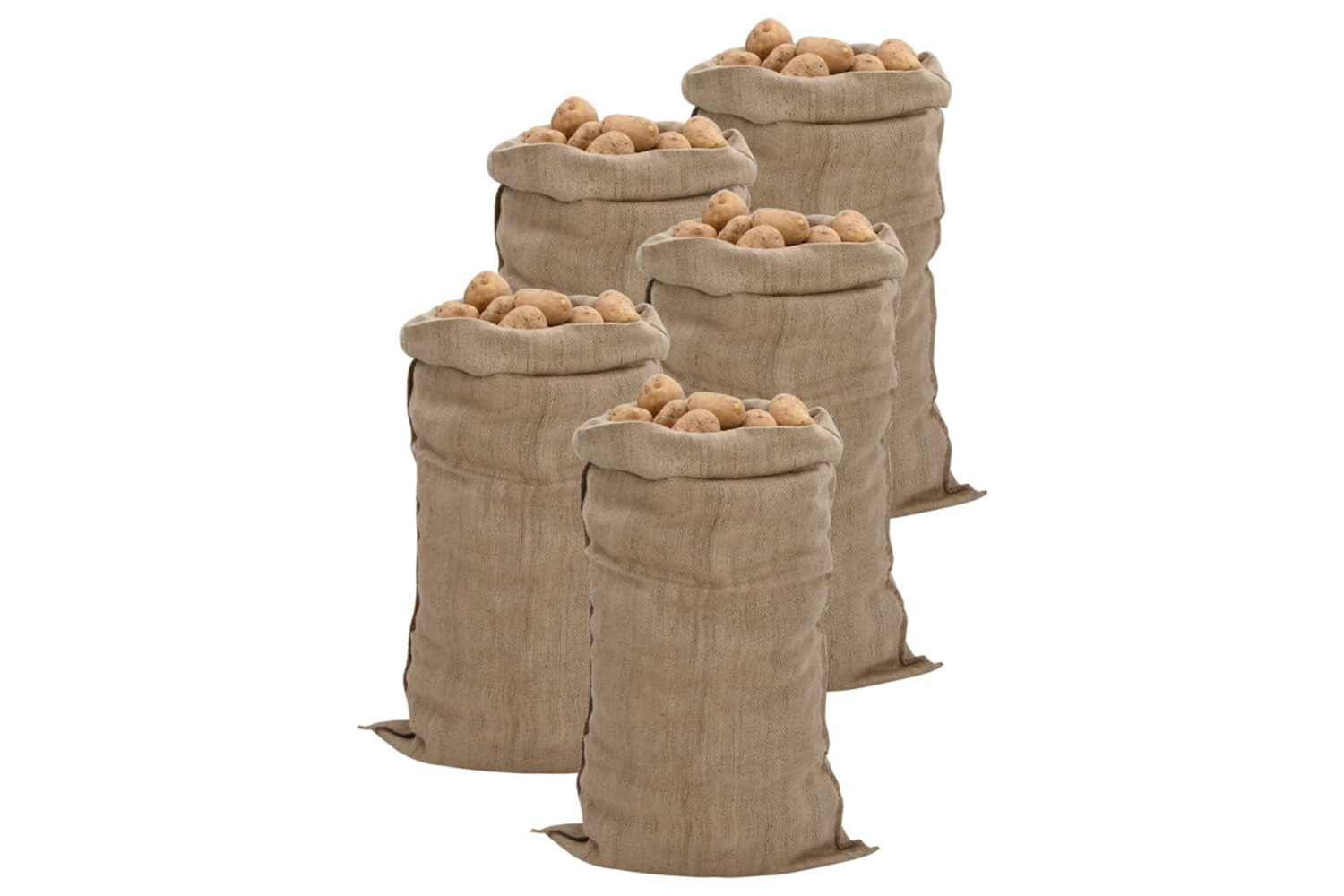 vidaXL 155785 Jute Sacks 5 Pcs 65x135cm 100% Jute 340 Gsm