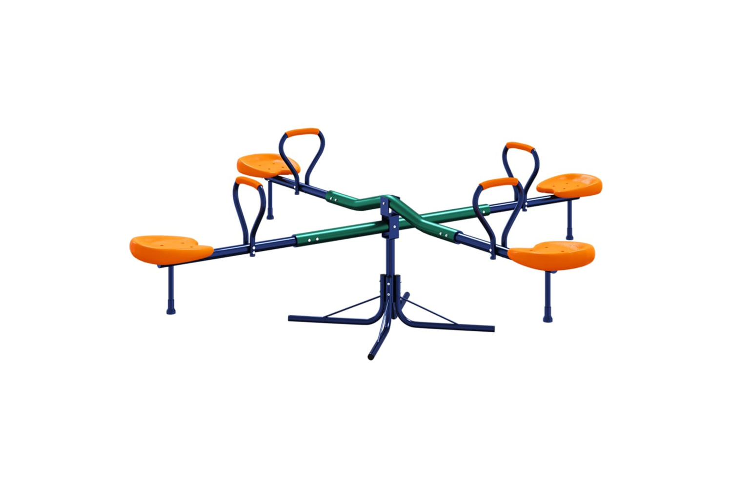 vidaXL 4010560 Seesaw 4-seater 360-degree Rotation Steel