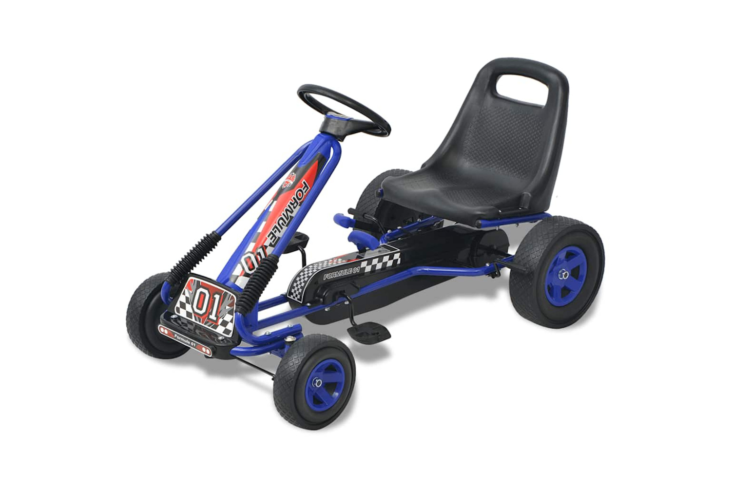 Vidaxl Pedal Go Kart With Adjustable Seat Blue