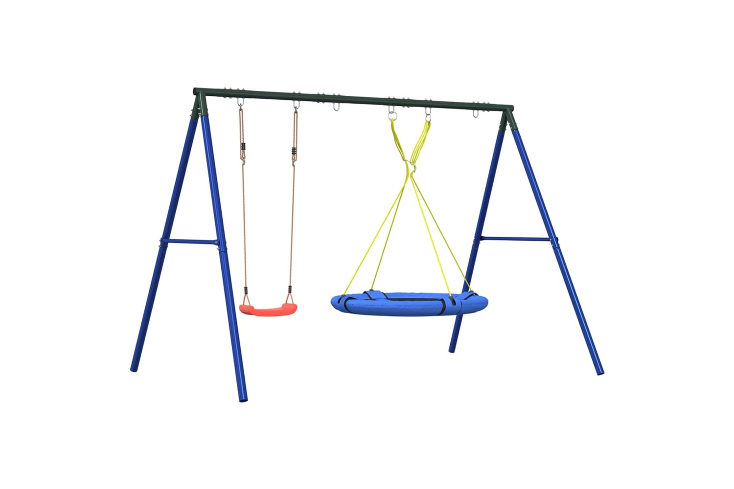 vidaXL 3283605 Outdoor Swing Set With Swing And Saucer Swing