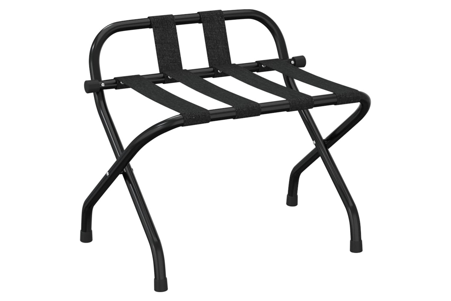vidaXL 153075 Luggage Rack With Backrest Black 56x39x52cm