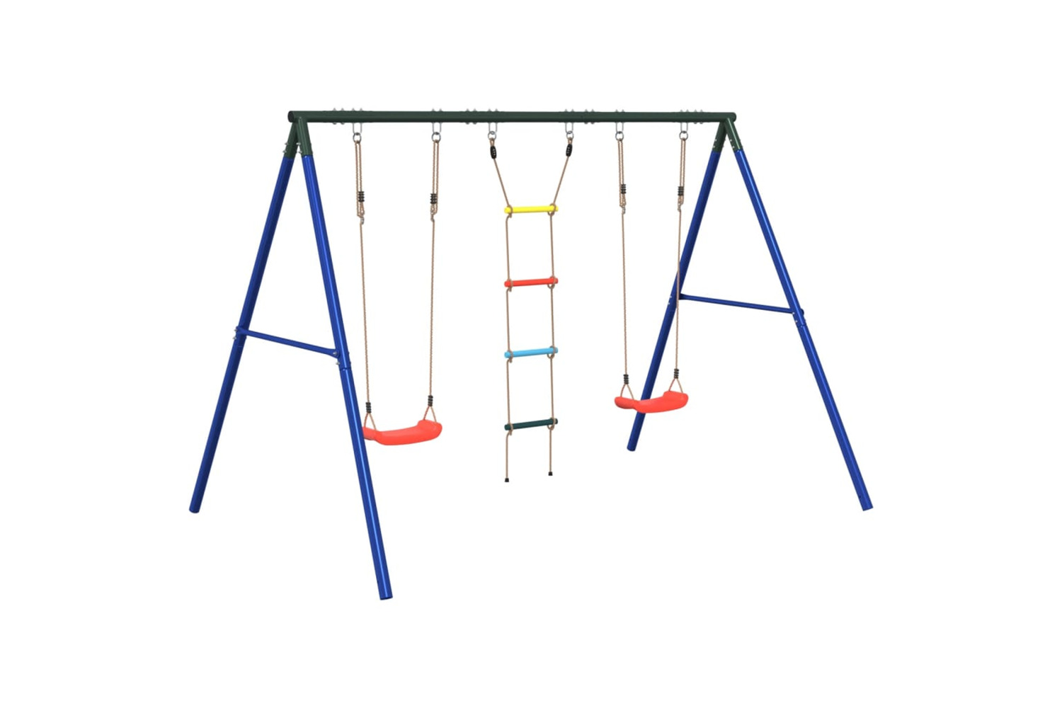 vidaXL 3283600 Outdoor Swing Set With Swings And Ladder