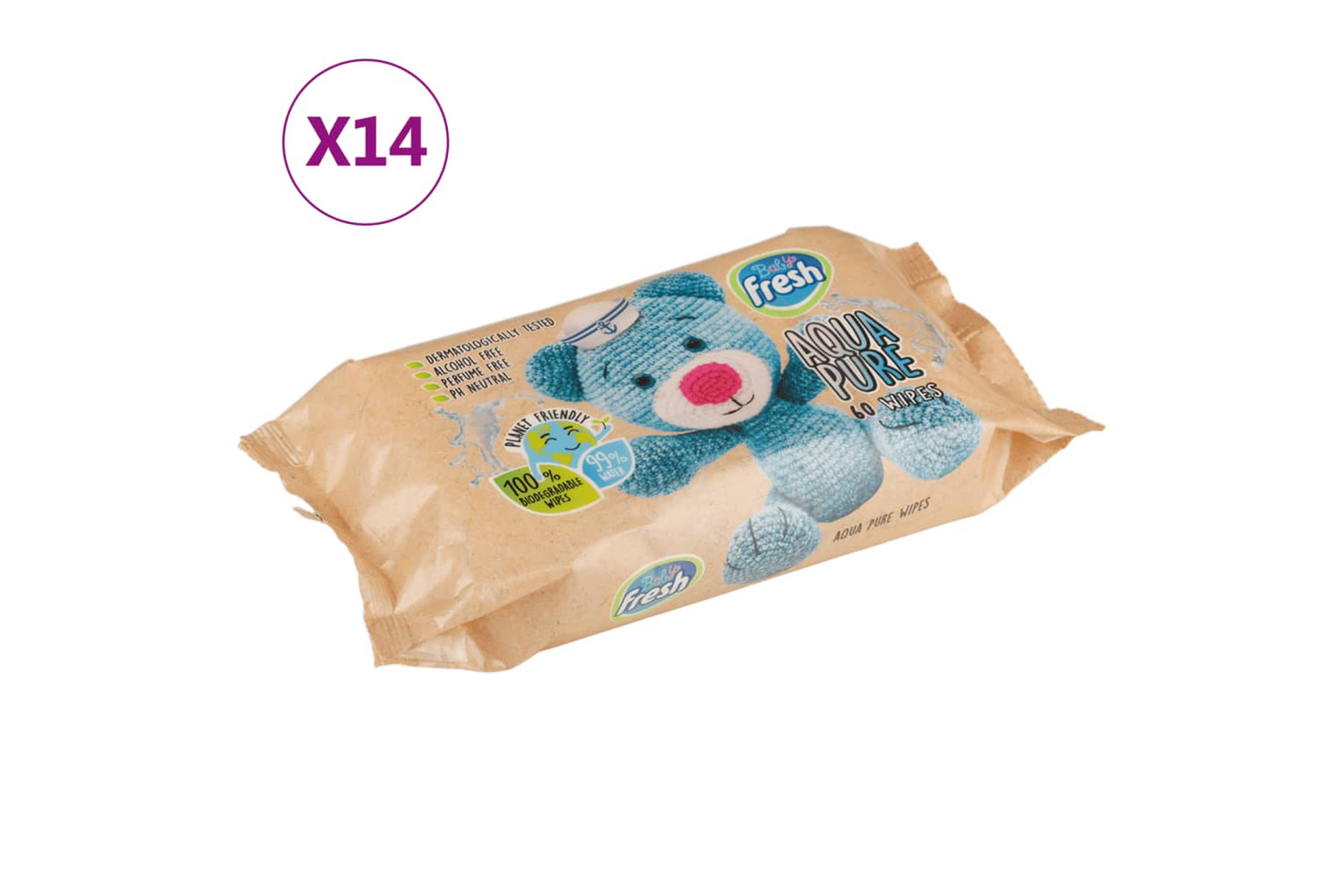 vidaXL 15223 Baby Wipes 14 Packs 840 Wipes