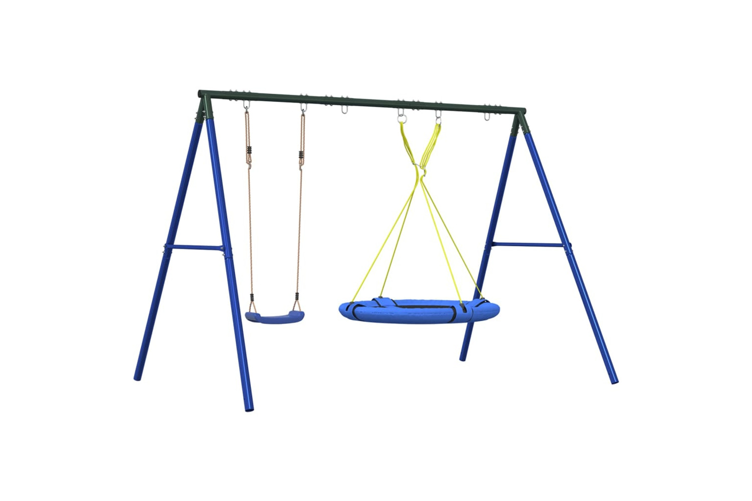 vidaXL 3283596 Outdoor Swing Set With Swing And Saucer Swing