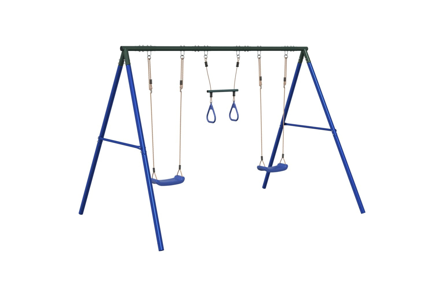 vidaXL 3283590 Outdoor Swing Set With Swings And Trapeze