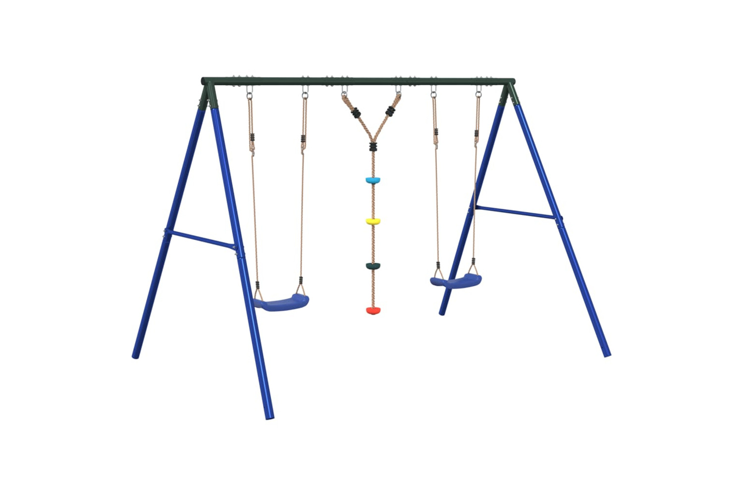 vidaXL 3283592 Outdoor Swing Set With Swings And Disc Swing