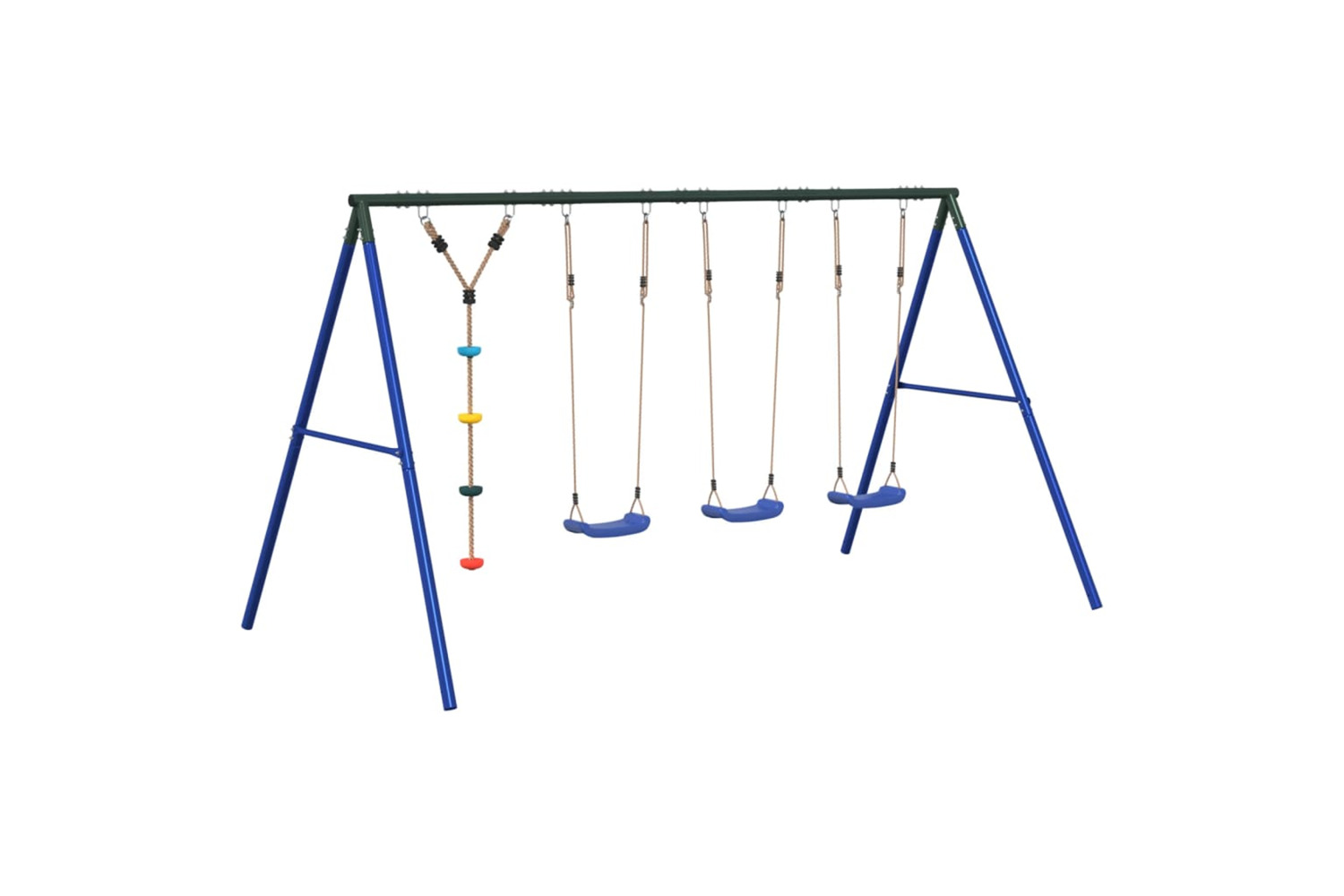 vidaXL 3283610 Outdoor Swing Set With Swings And Disc Swing