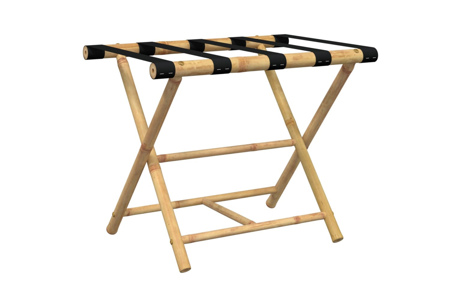 vidaXL 366453 Folding Luggage Rack 62x42x50.5cm Bamboo