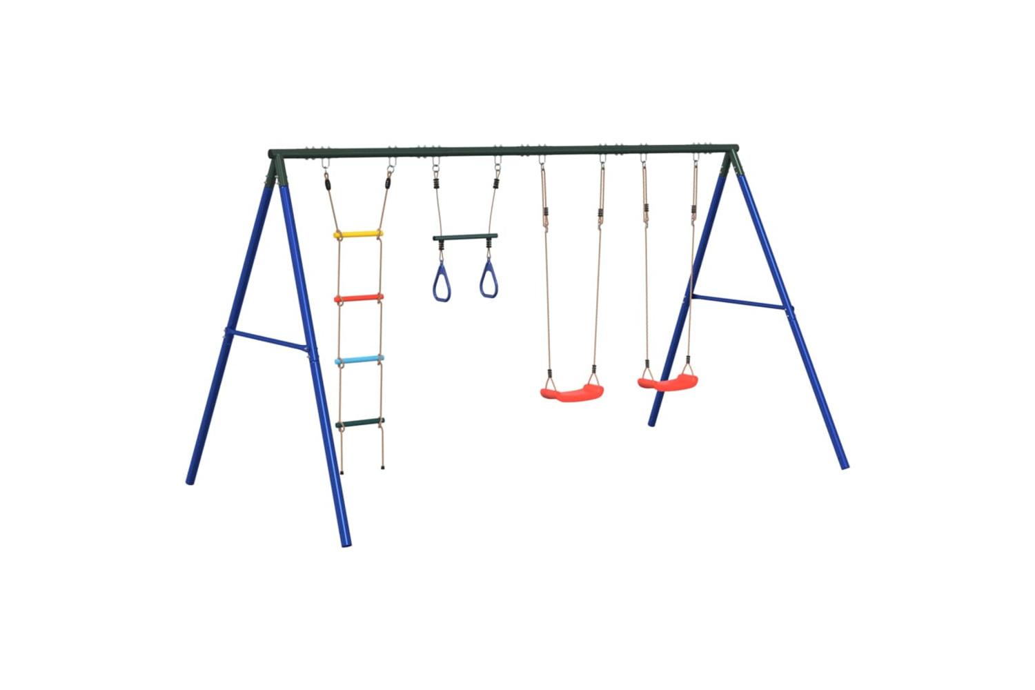 vidaXL 3283625 Outdoor Swing Set With Swings. Trapeze. Ladder