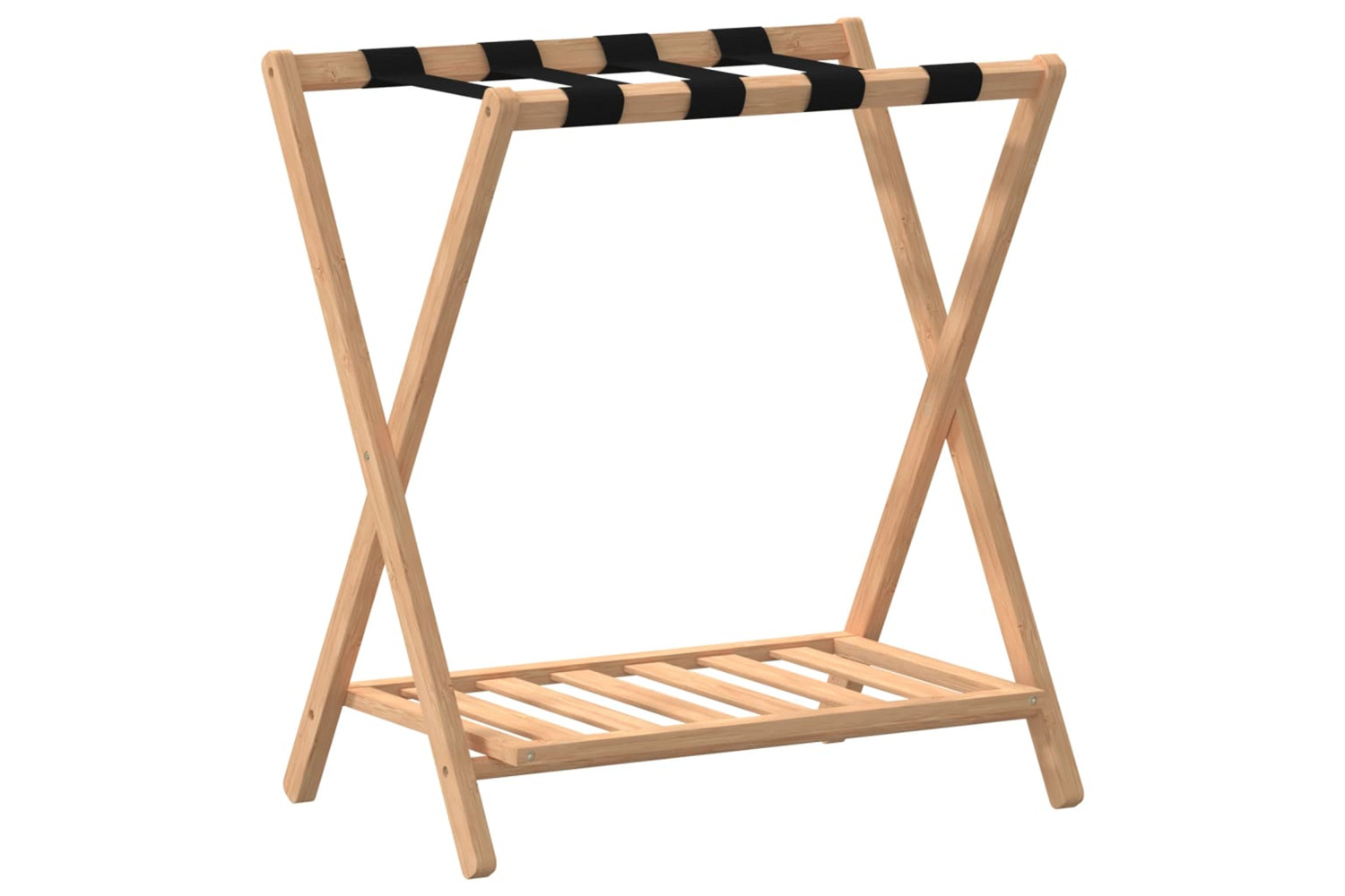 vidaXL 356365 Luggage Rack 68x38x58cm Bamboo