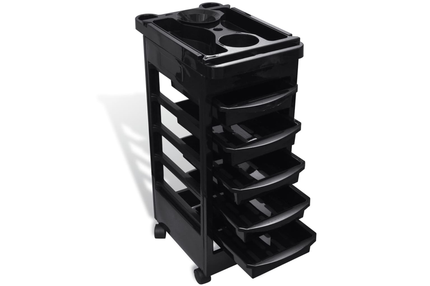 vidaXL 110104 Hair Salon Plastic Trolley With Wheels