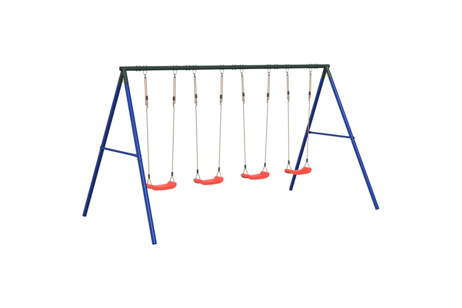 vidaXL 3283621 Outdoor Swing Set With 4 Swings