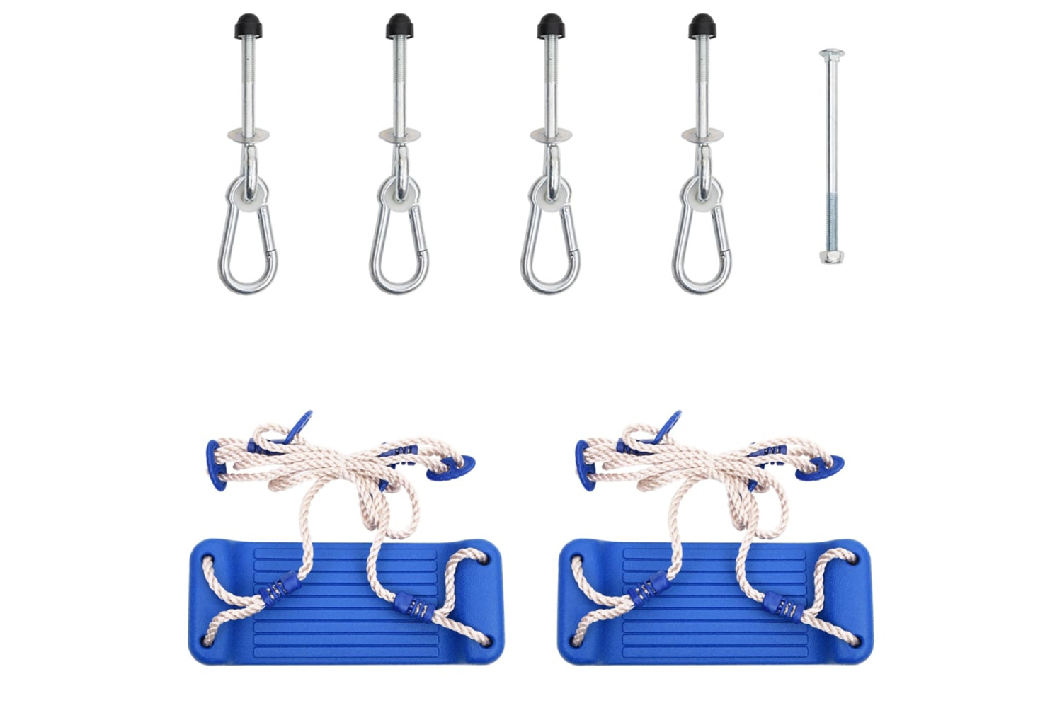 Vidaxl - 91696 Swing Seats With Ropes 2 Pcs Blue 37x15 Cm Polyethene