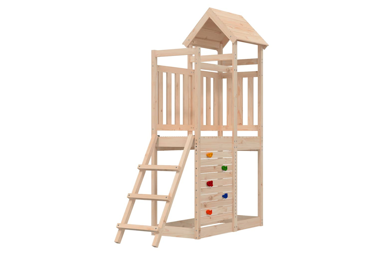 Vidaxl Outdoor Playset 52.5x110.5x214 Cm Solid Wood Pine