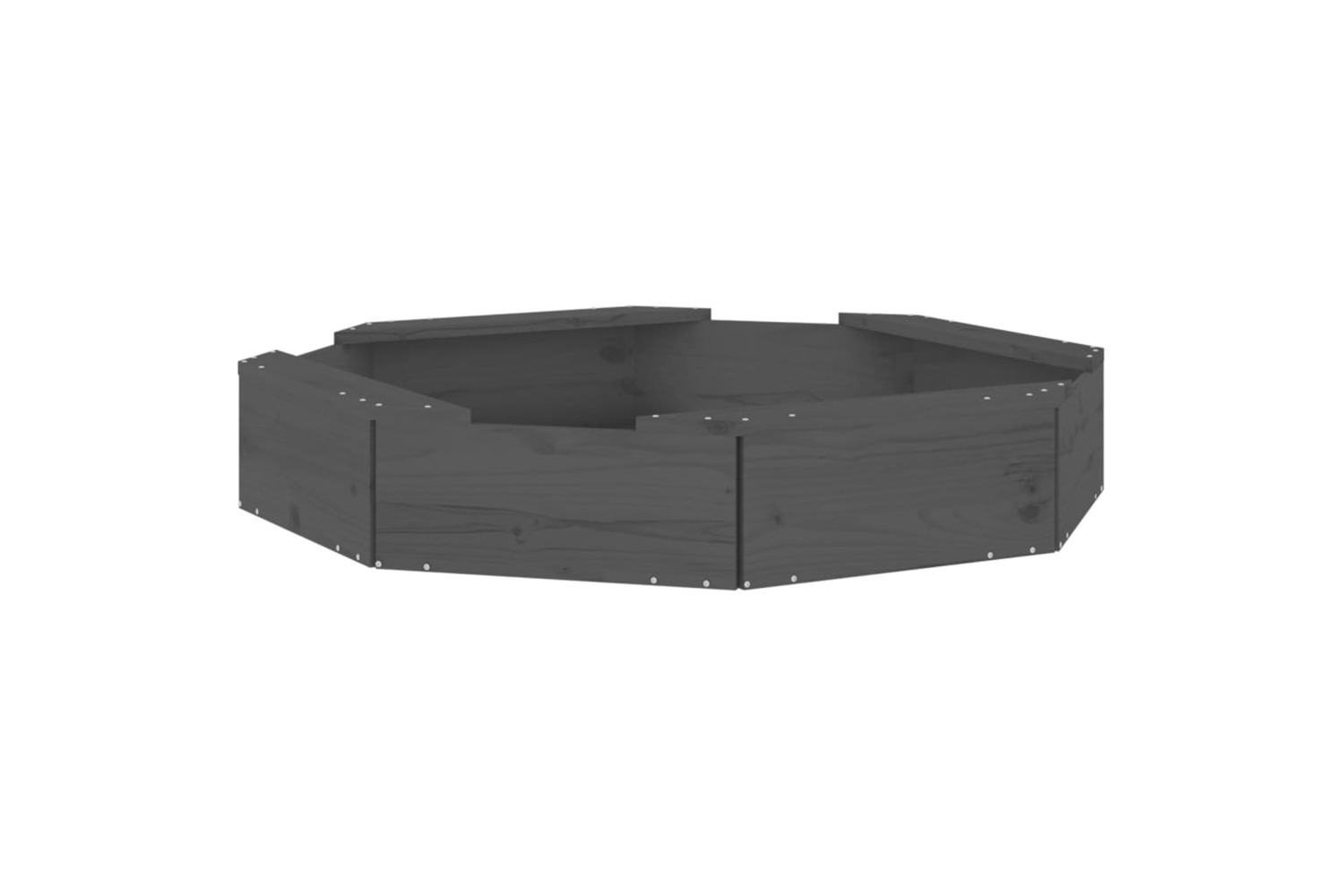 vidaXL 825011 Sandbox With Seats Grey Octagon Solid Wood Pine