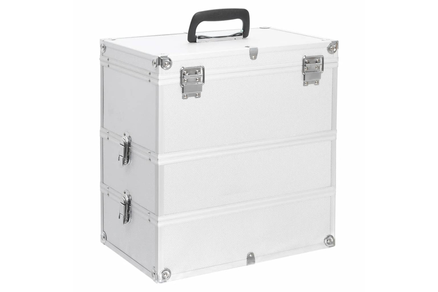 vidaXL 91839 Make-up Case 37x24x40cm Silver Aluminium