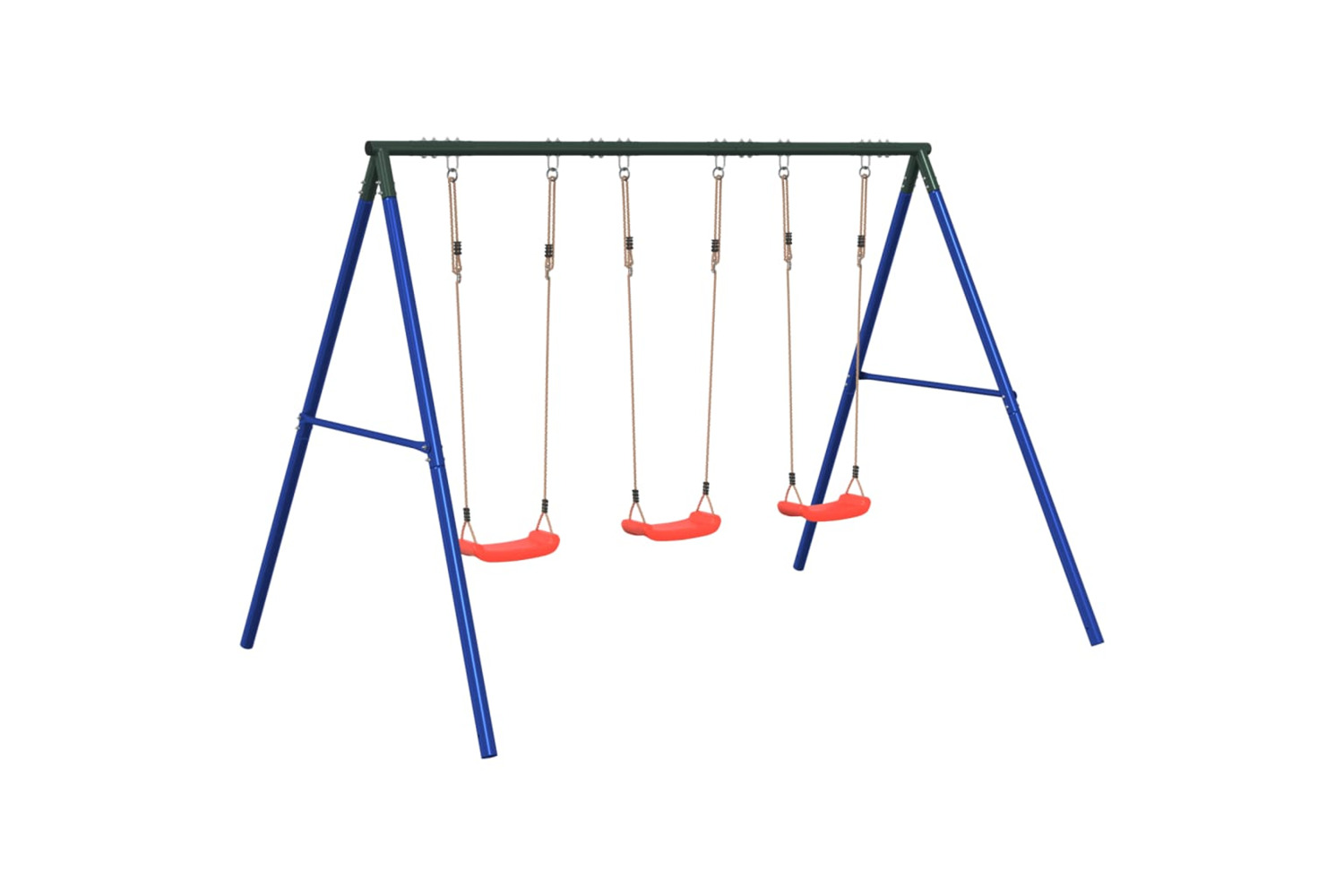vidaXL 3283598 Outdoor Swing Set With 3 Swings