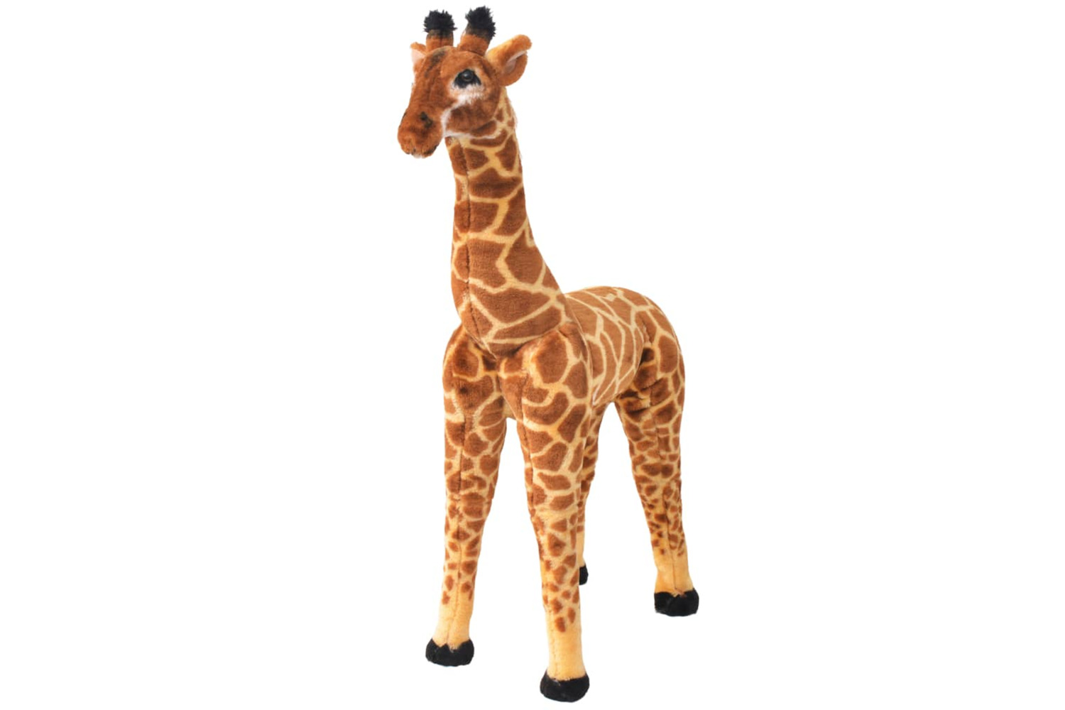 vidaXL 91336 Standing Plush Toy Giraffe Brown And Yellow Xxl