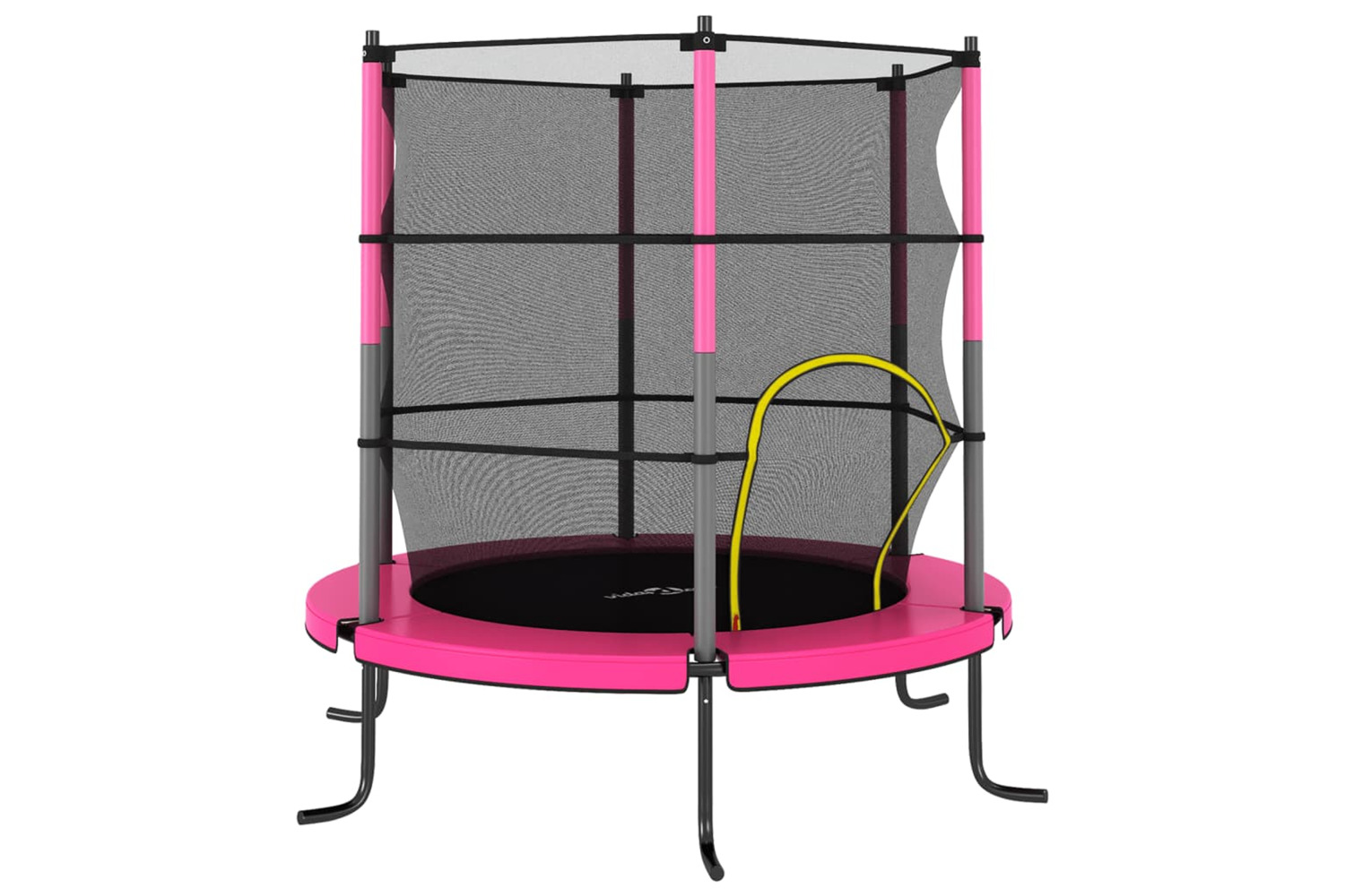 vidaXL 92955 Trampoline With Safety Net Round 140x160cm Pink