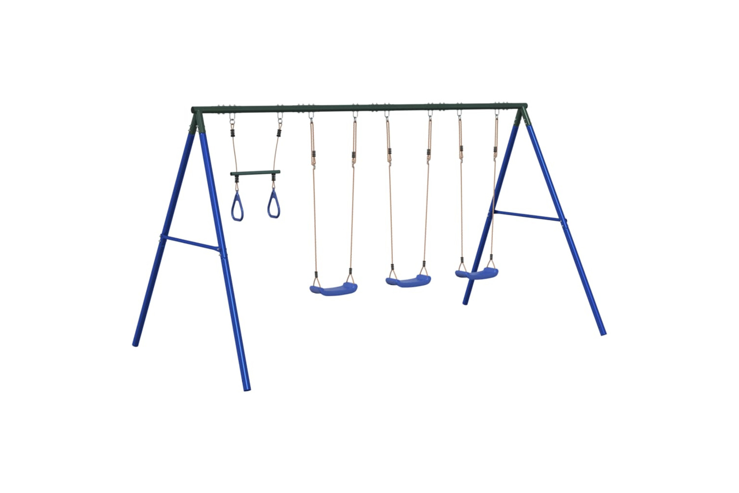 vidaXL 3283608 Outdoor Swing Set With Swings And Trapeze