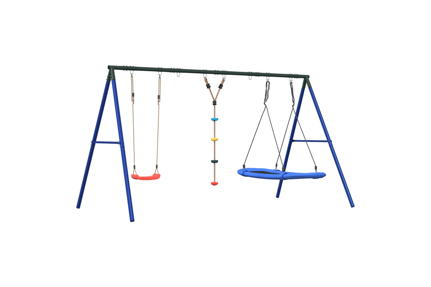 vidaXL 3283634 Outdoor Swing Set With Swing, Disc Swing, Nest Swing