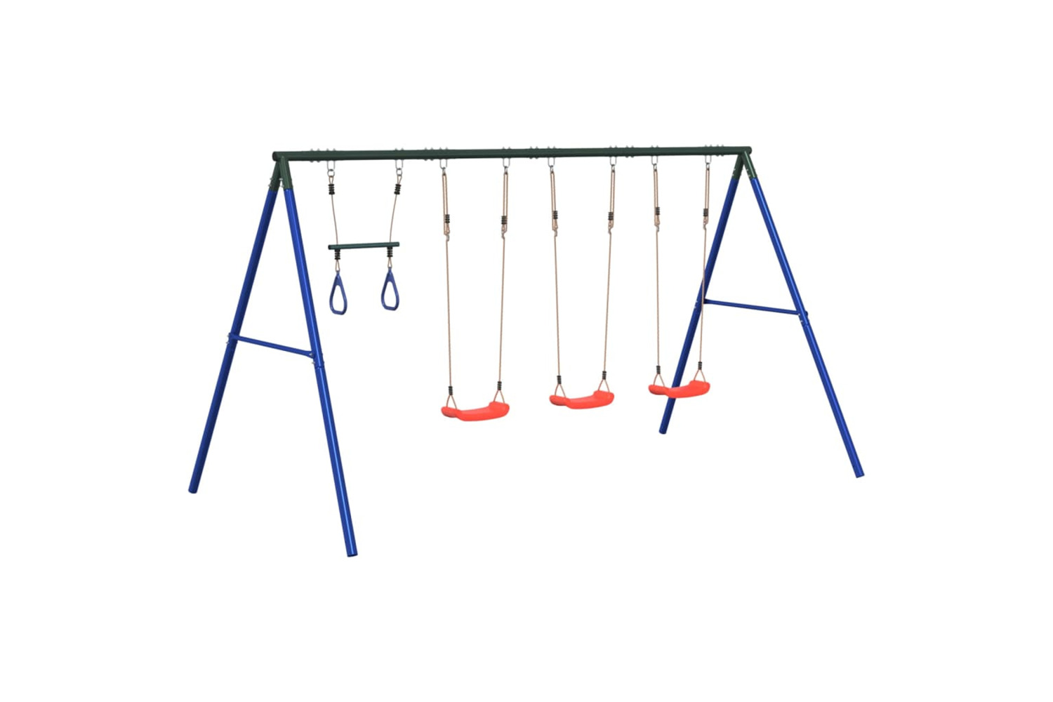 vidaXL 3283622 Outdoor Swing Set With Swings And Trapeze