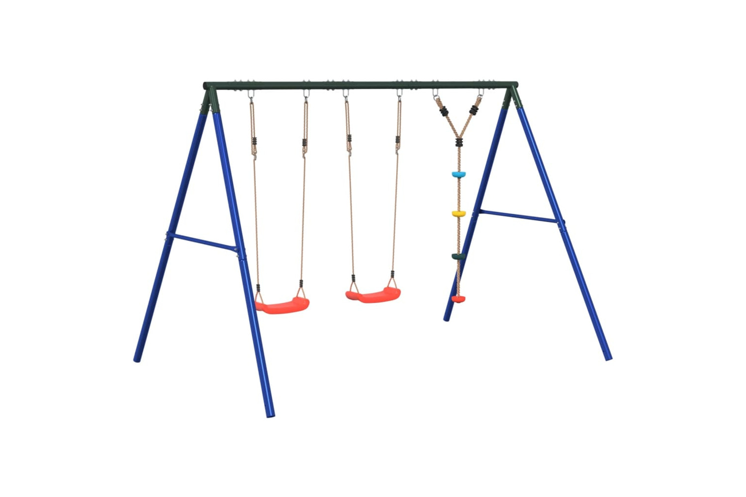 vidaXL 3283601 Outdoor Swing Set With Swings And Disc Swing
