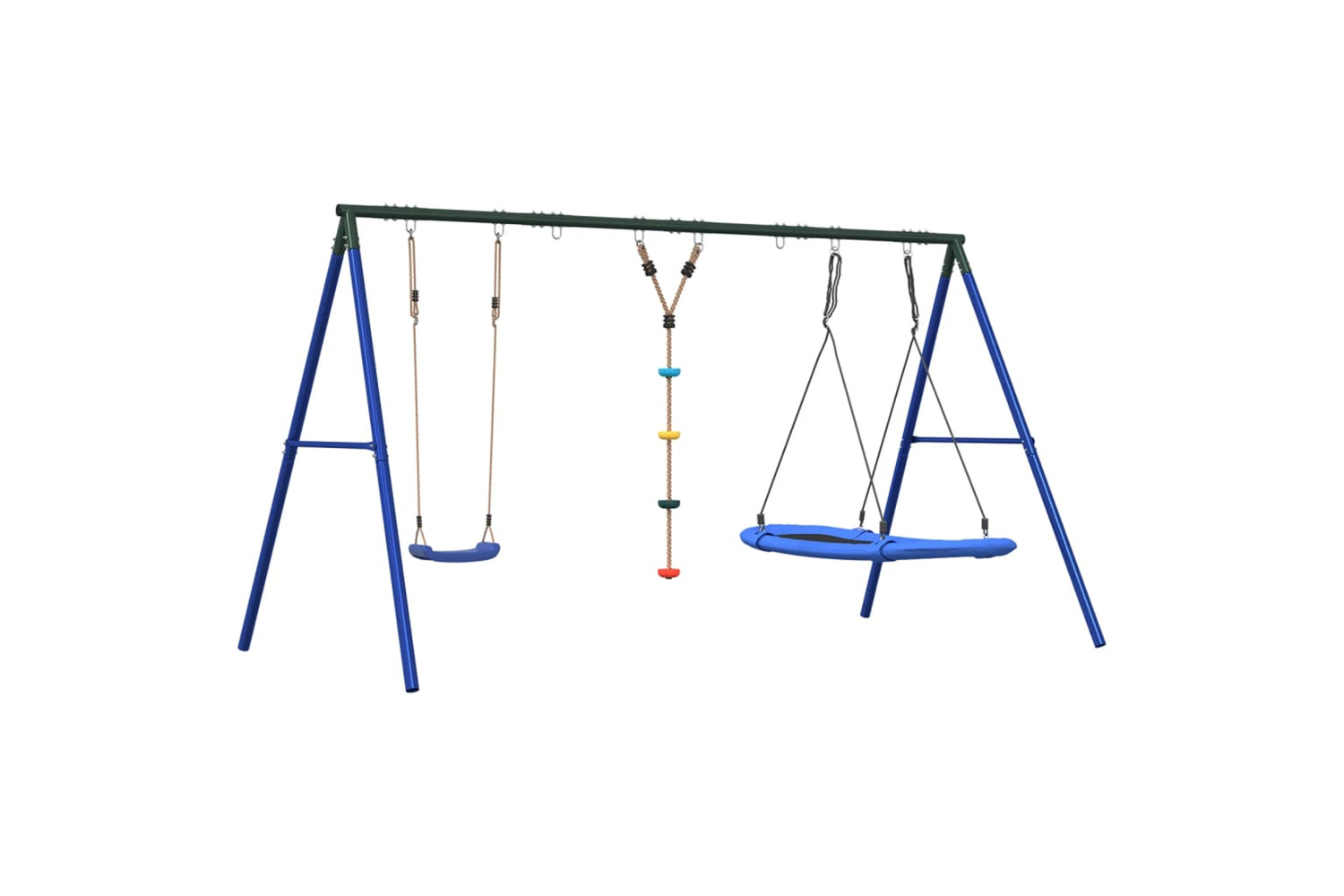 vidaXL 3283620 Outdoor Swing Set With Swing, Disc Swing, Nest Swing