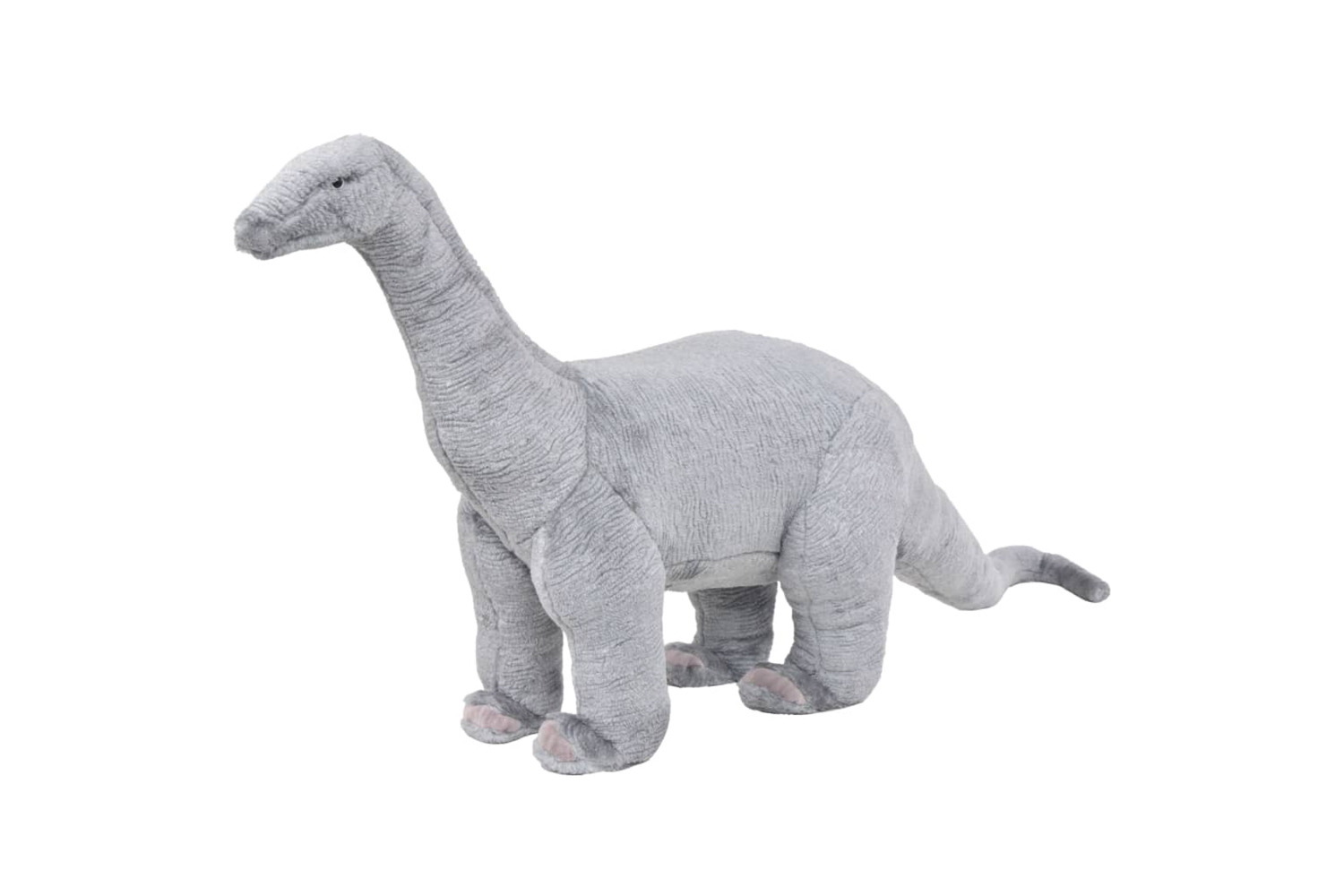 vidaXL 91345 Standing Plush Toy Brachiosaurus Dinosaur Grey Xxl