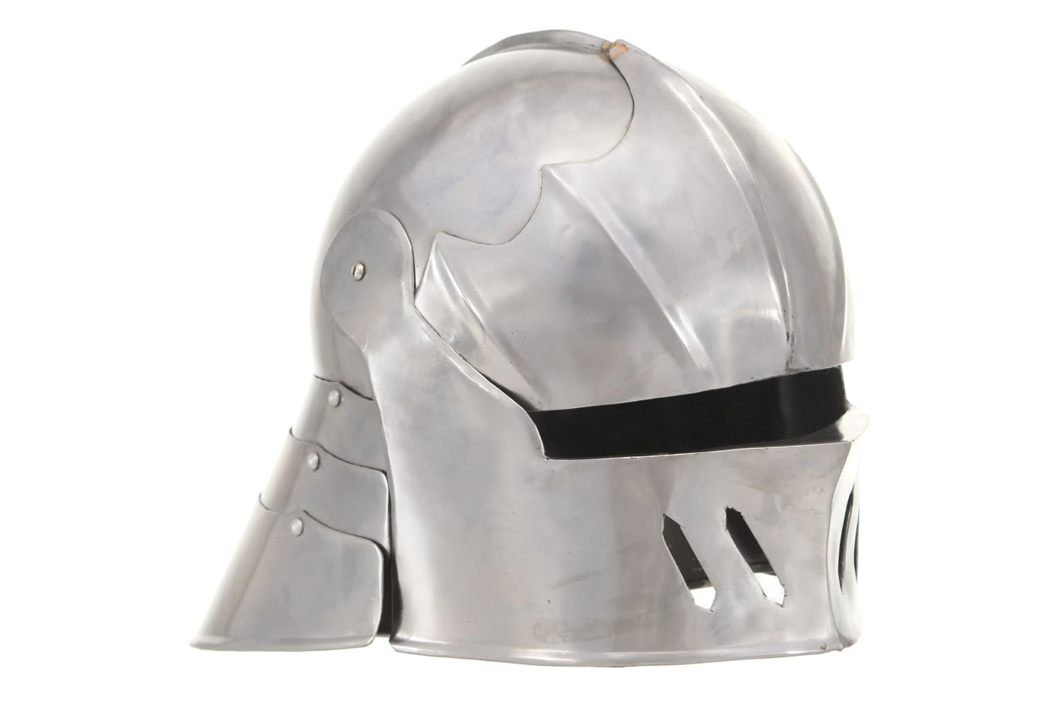vidaXL 286215 Medieval Knight Helmet Antique Replica Larp Silver Steel