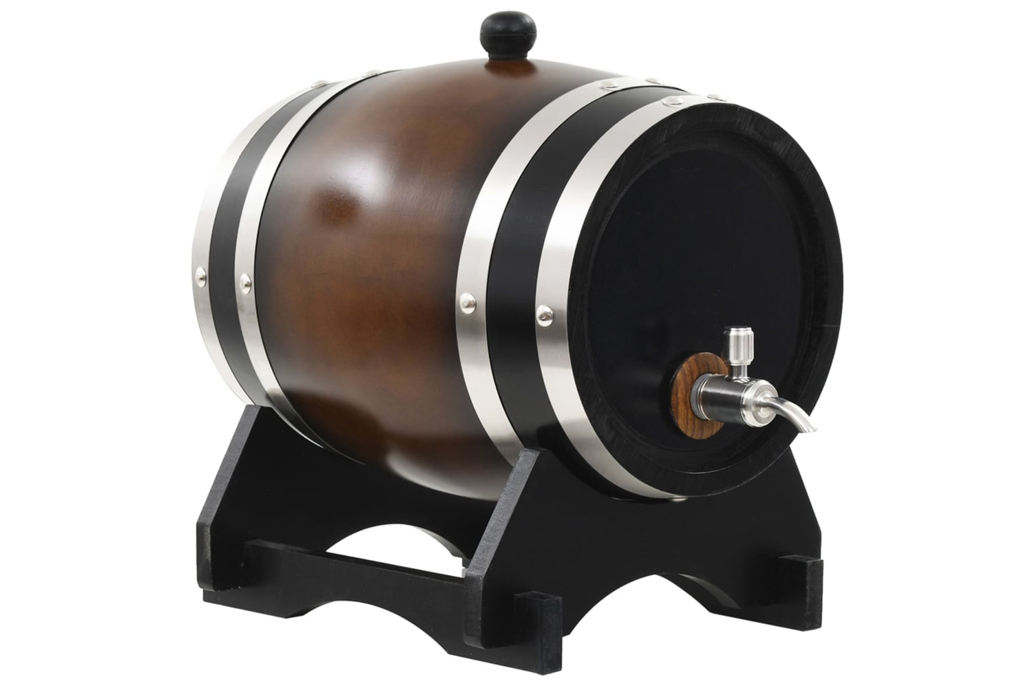 vidaXL 50683 Wine Barrel With Tap Solid Pinewood 6 L
