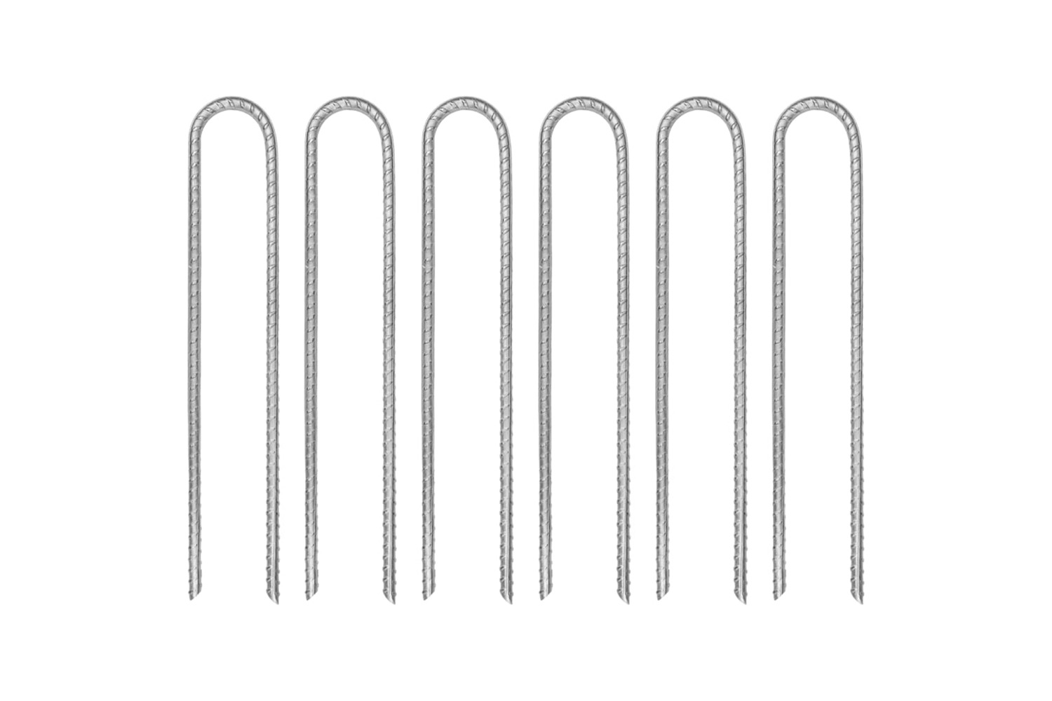 vidaXL 4009345 Tent Pegs 6 Pcs U-shaped 30cm x 7mm Galvanised Steel