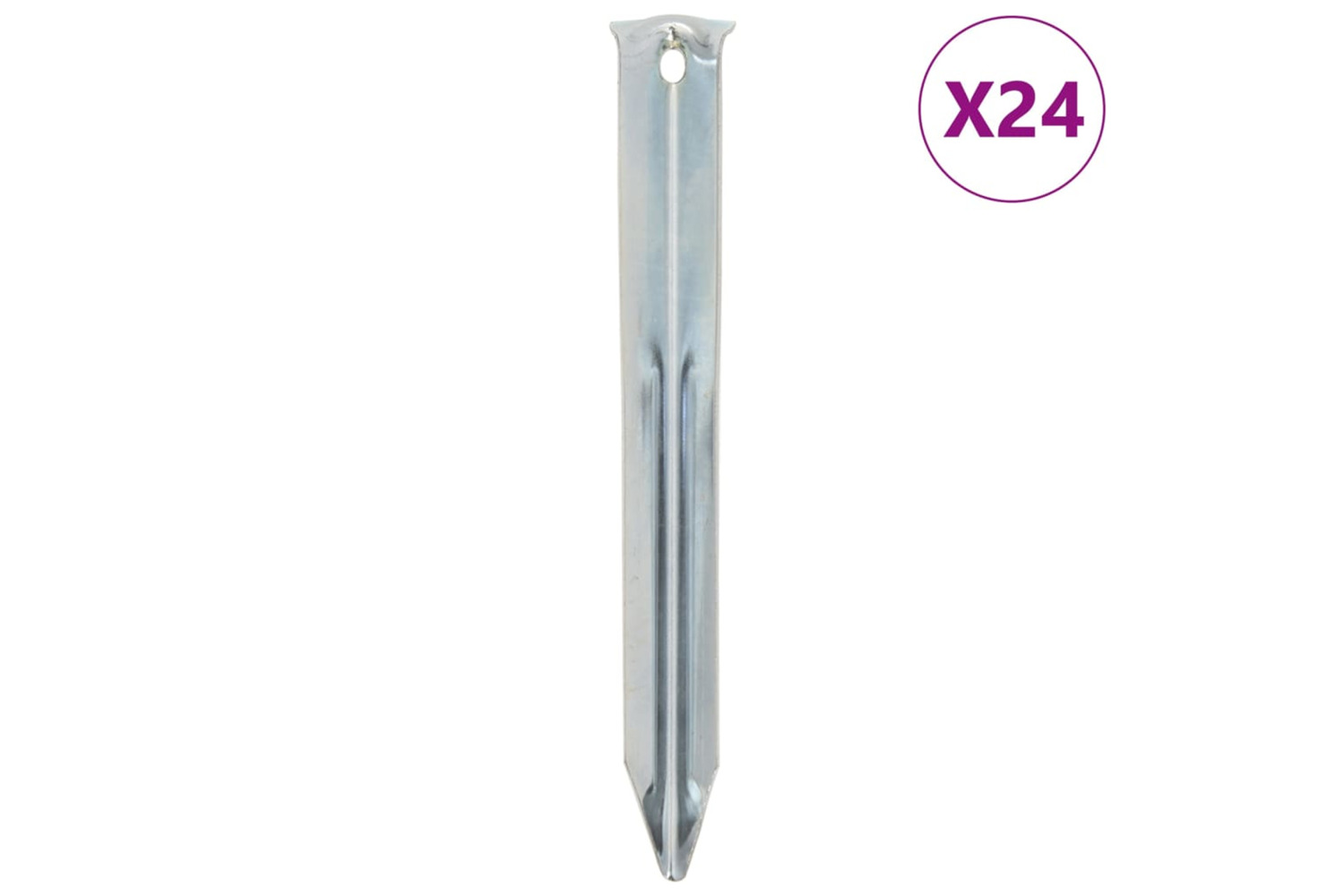 vidaXL 4009336 Tent Pegs 24 Pcs 17cm x 20mm Galvanised Steel