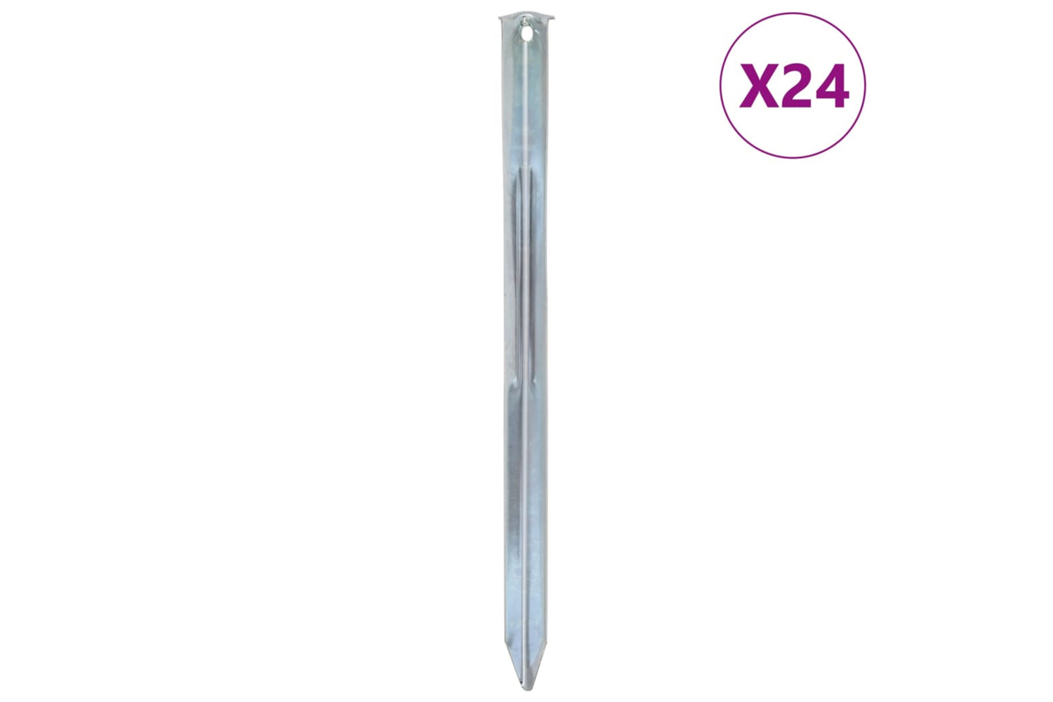 vidaXL 4009338 Tent Pegs 24 Pcs 30cm x 20mm Galvanised Steel