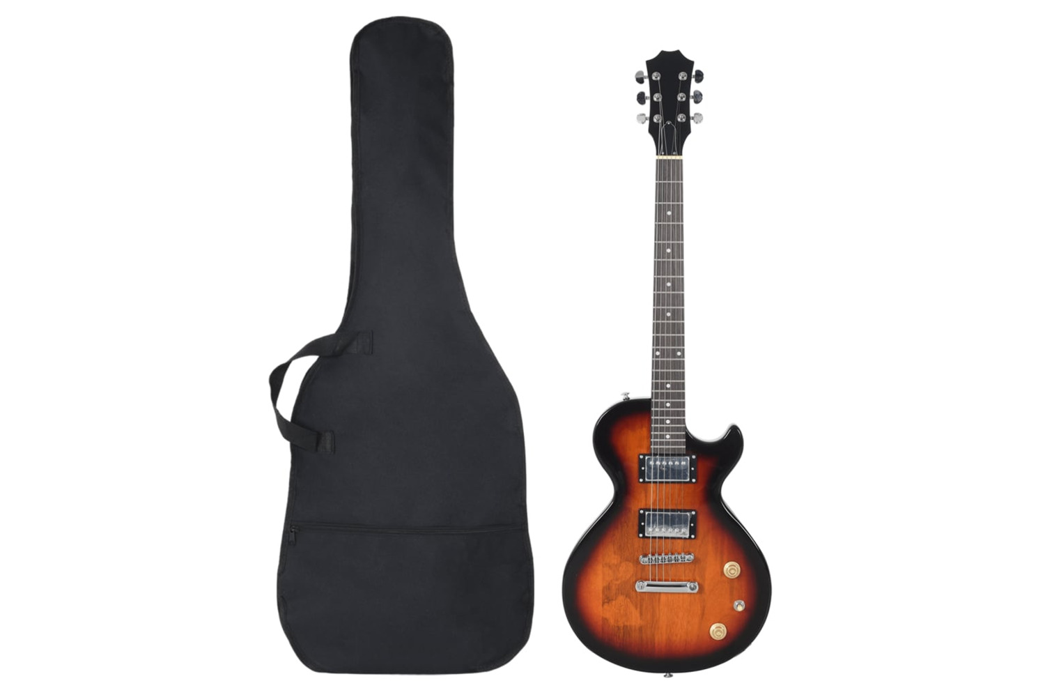 vidaXL 70191 Electric Guitar For Beginner With Bag Brown And Black 4/4 39"